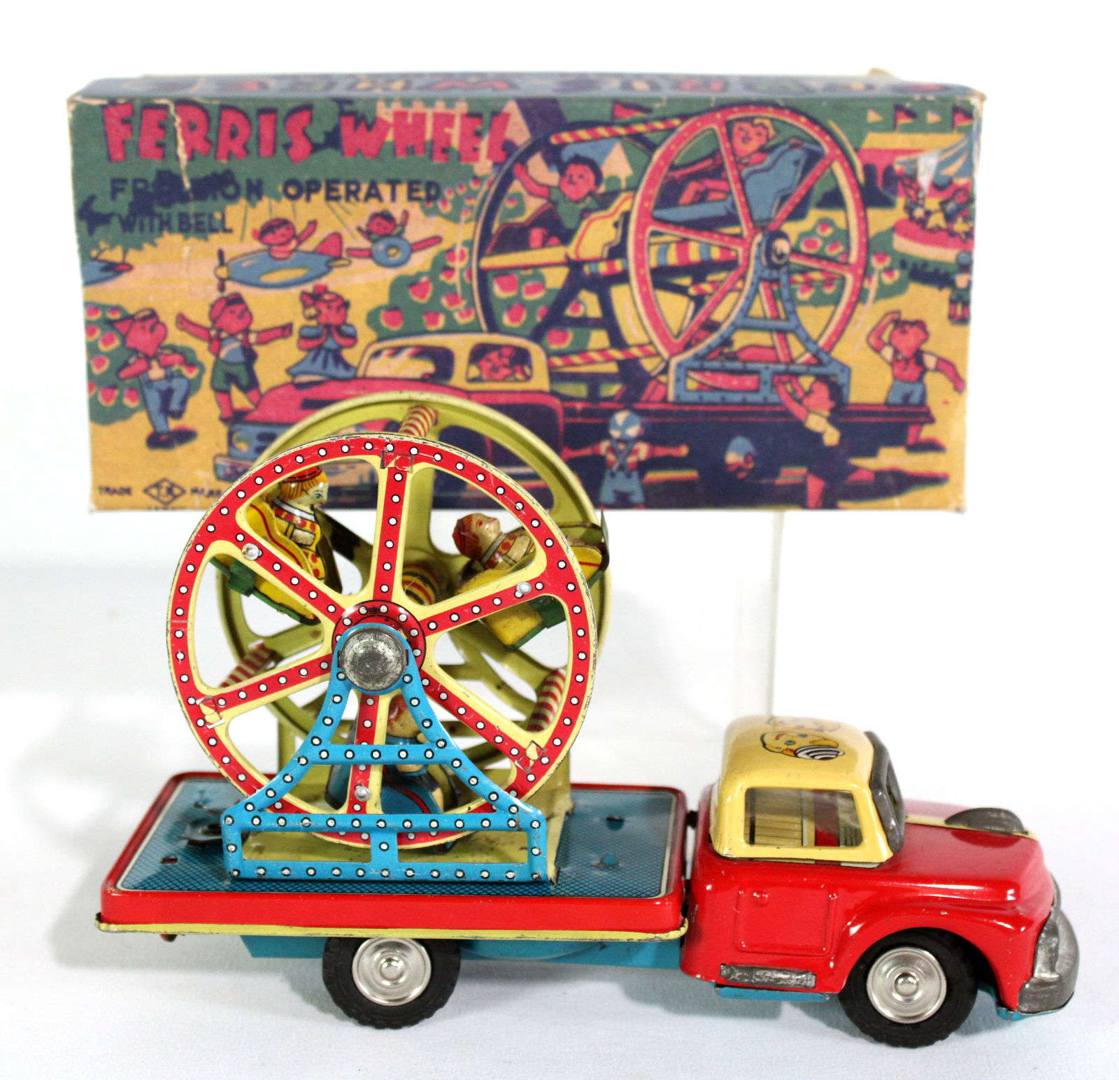 Ferris Wheel Tin Toy with Box: Box is contemporary. In-house shipping available.