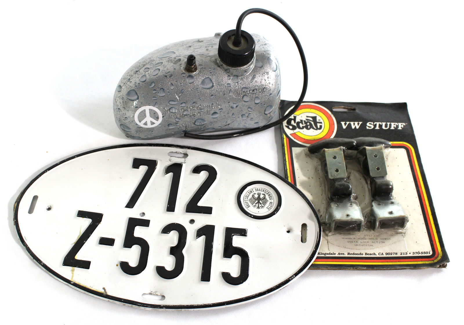 Lot of Vintage VW Items incl. German License Plate (1 of 2)