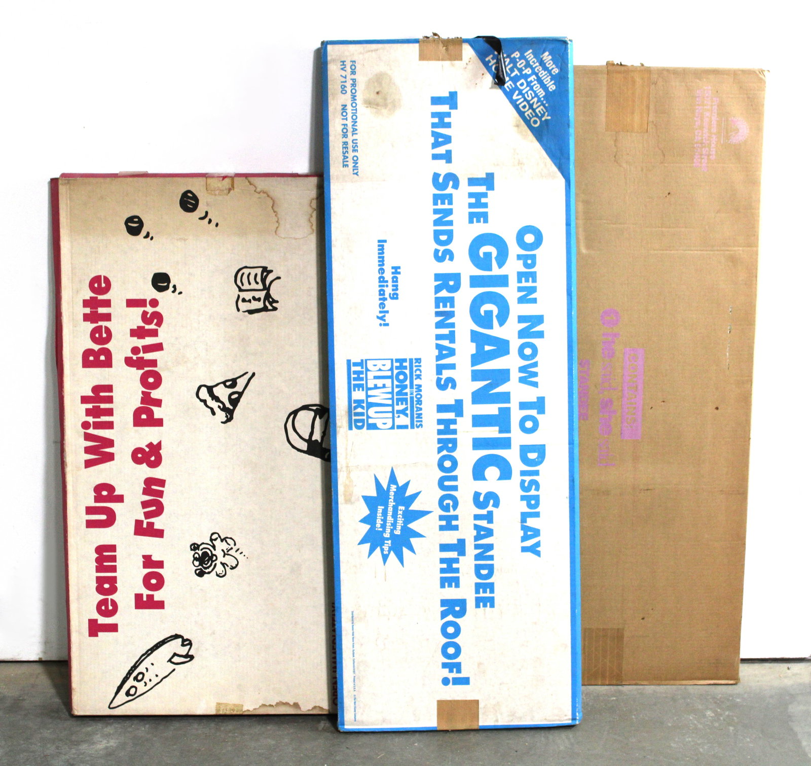 NOS Movie Theatre Marquees in Box: Includes Honey, I Blew Up the Kid, O He Said She Said and Scenes from a Mall. This item requires third-party shipping or pickup arrangements to be made.