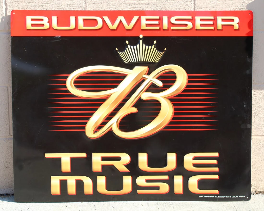 Budweiser Beer True Music Tin Sign (1 of 1)