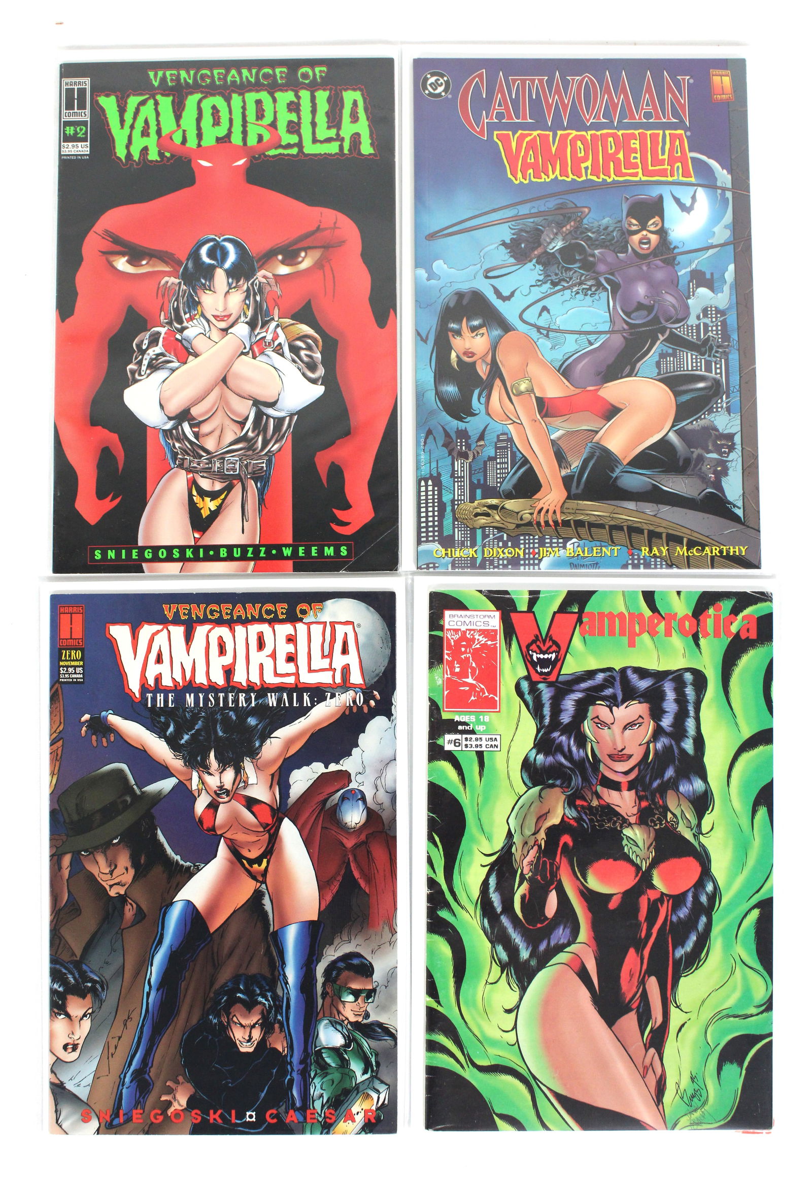 Vampirella, Vamperotica Comic Books: Total of 4 Issues. Assorted issues. Bagged and Boarded. Varying conditions. In-house shipping available.