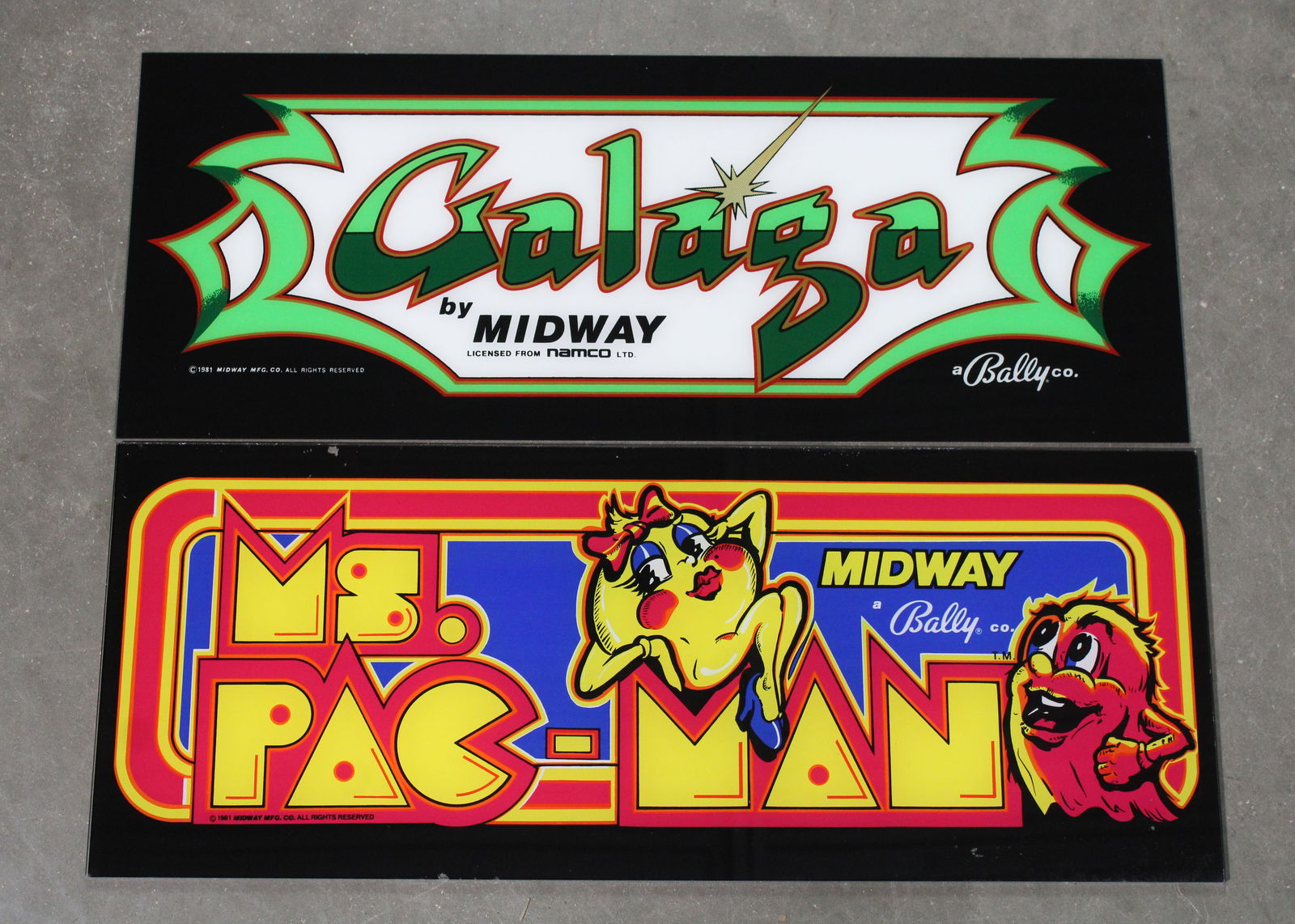 Midway Galaga / Ms. Pac-Man Arcade Headers (1 of 1)
