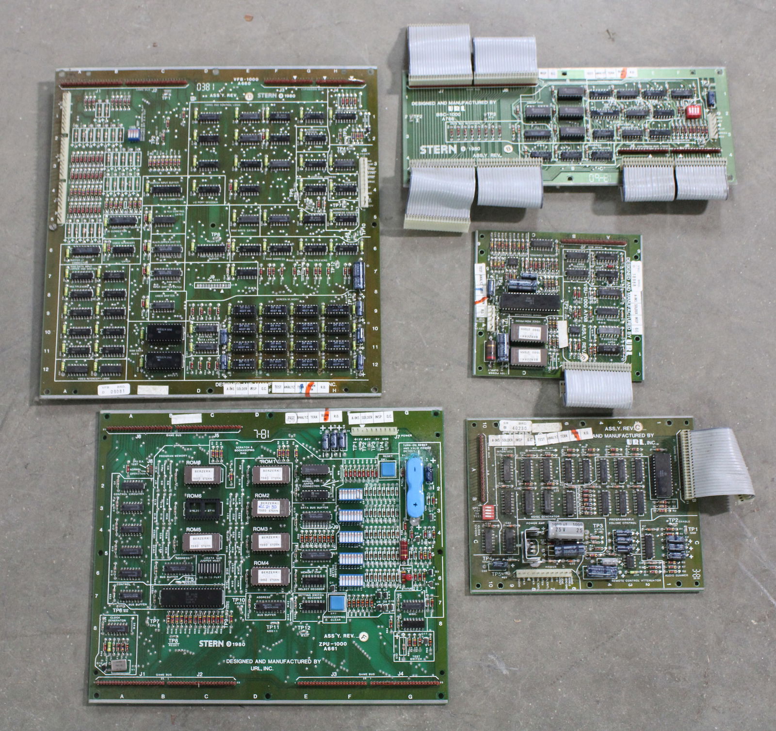 Stern Berzerk Arcade Game Board Set (1 of 2)