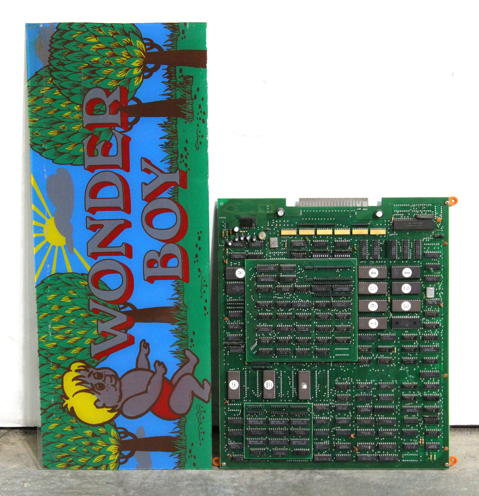 Wonder Boy Arcade Game Board and Header (1 of 1)
