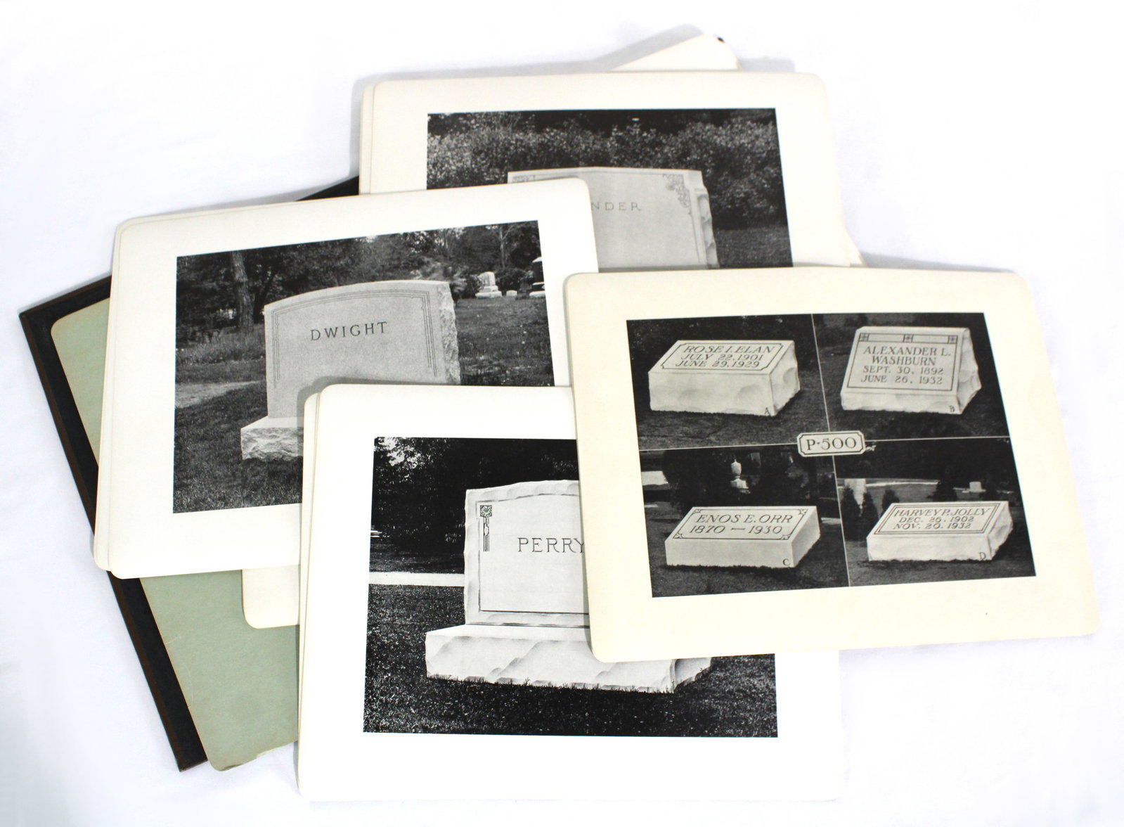 Vintage Cemetery Grave Marker / Headstone Sample Photo Album / Book: In-house shipping available.