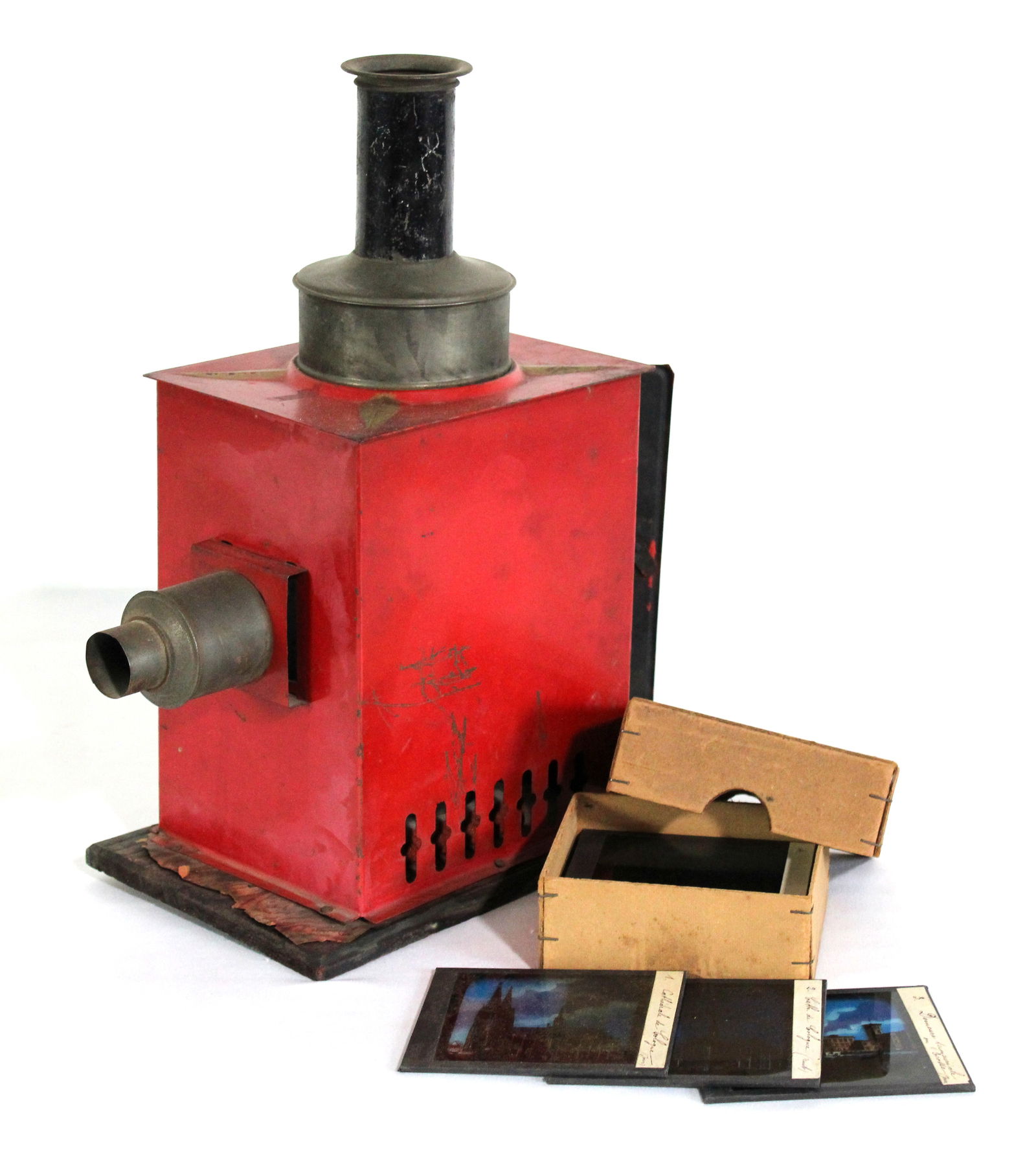 Red German Magic Lantern with Slides (1 of 3)