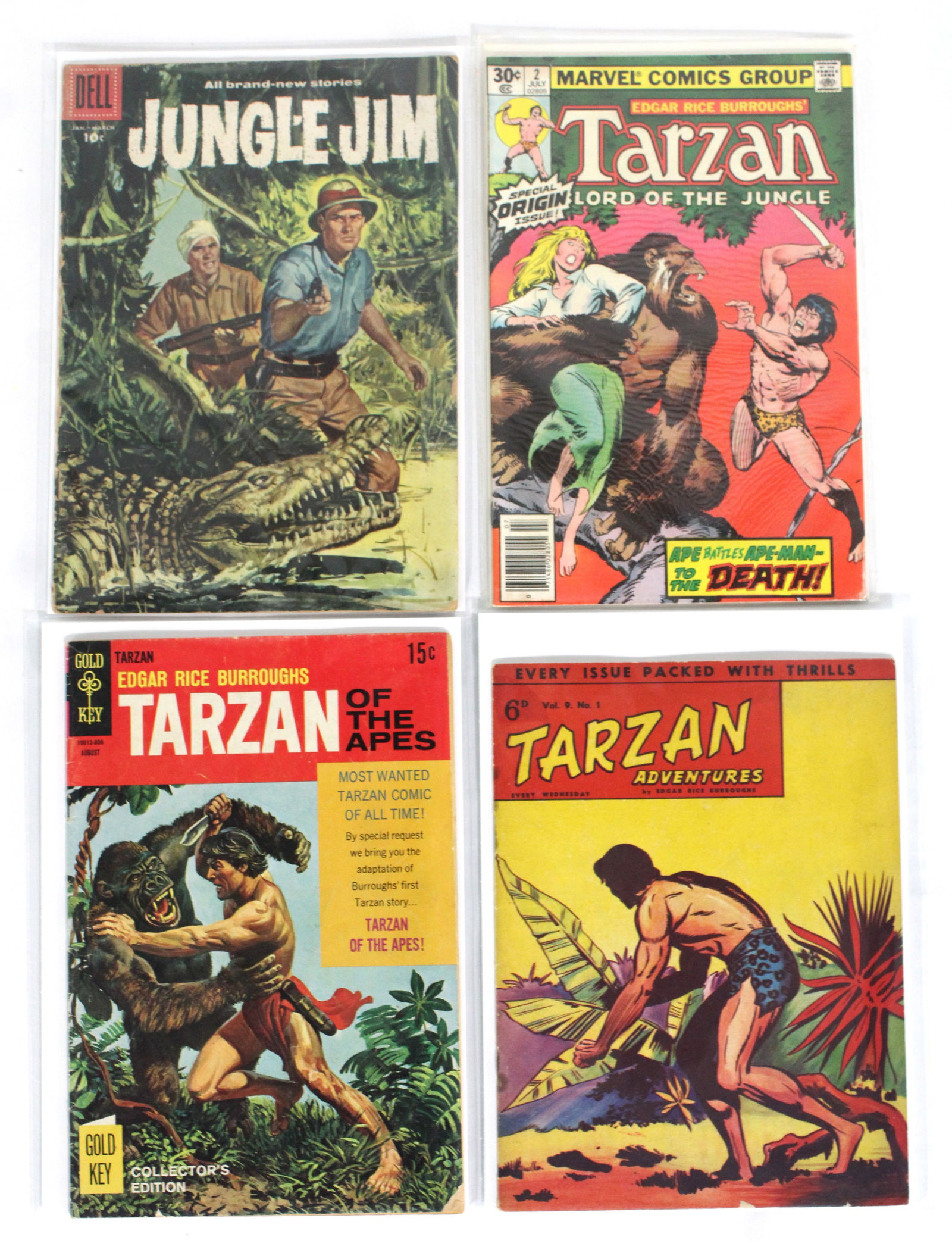 Tarzan and Jungle Jim Comic Books: Total of 4. Bagged and boarded. In-house shipping available.
