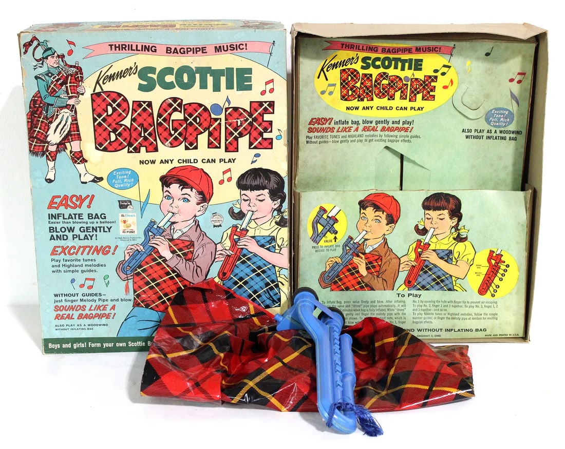 Kenner Scottie Bagpipe Toy in Box: In-house shipping available.