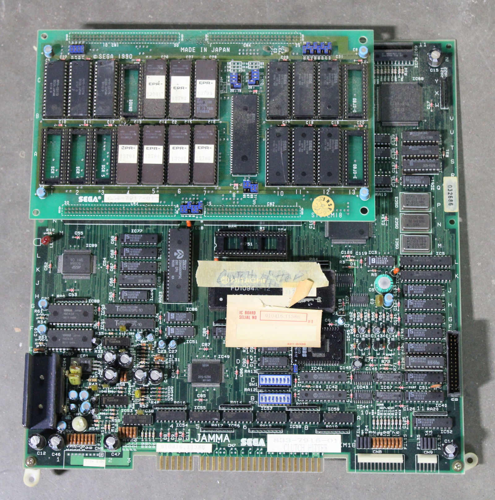 Sega Clutch Hitter Arcade Game Board (1 of 1)