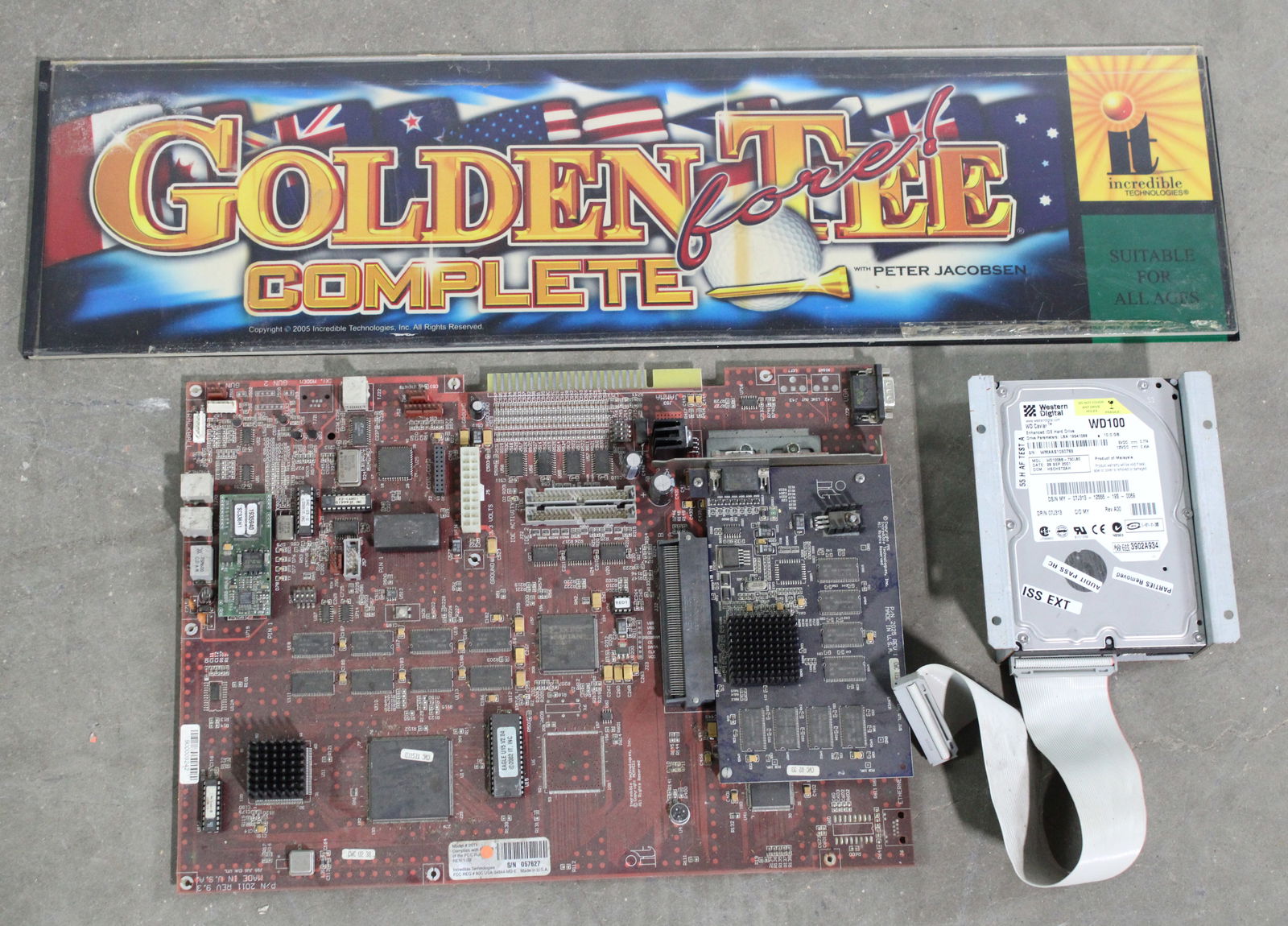 Golden Tee Complete Arcade Game Board and Header (1 of 1)