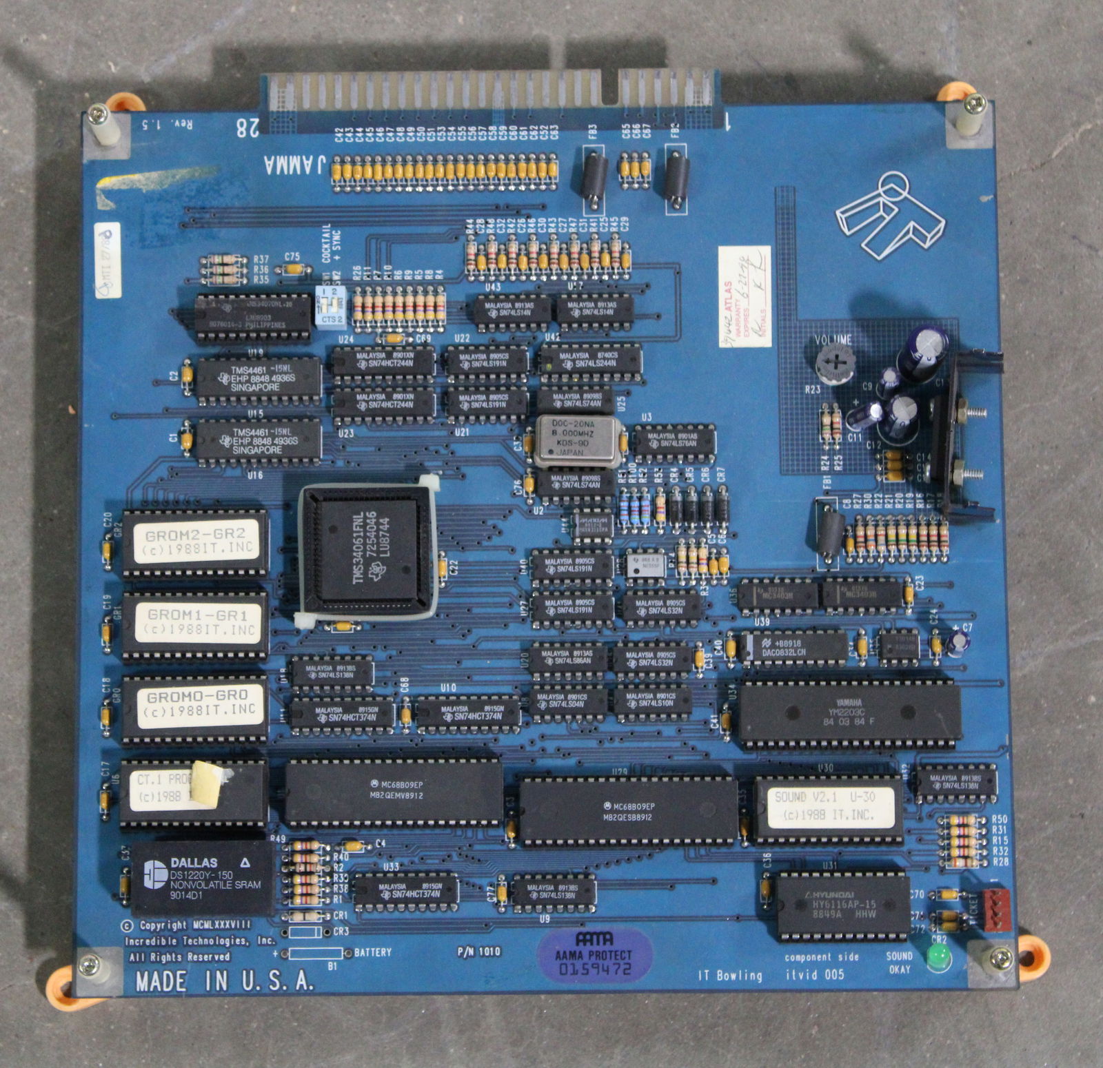Capcom Bowling Arcade Game Board (1 of 1)