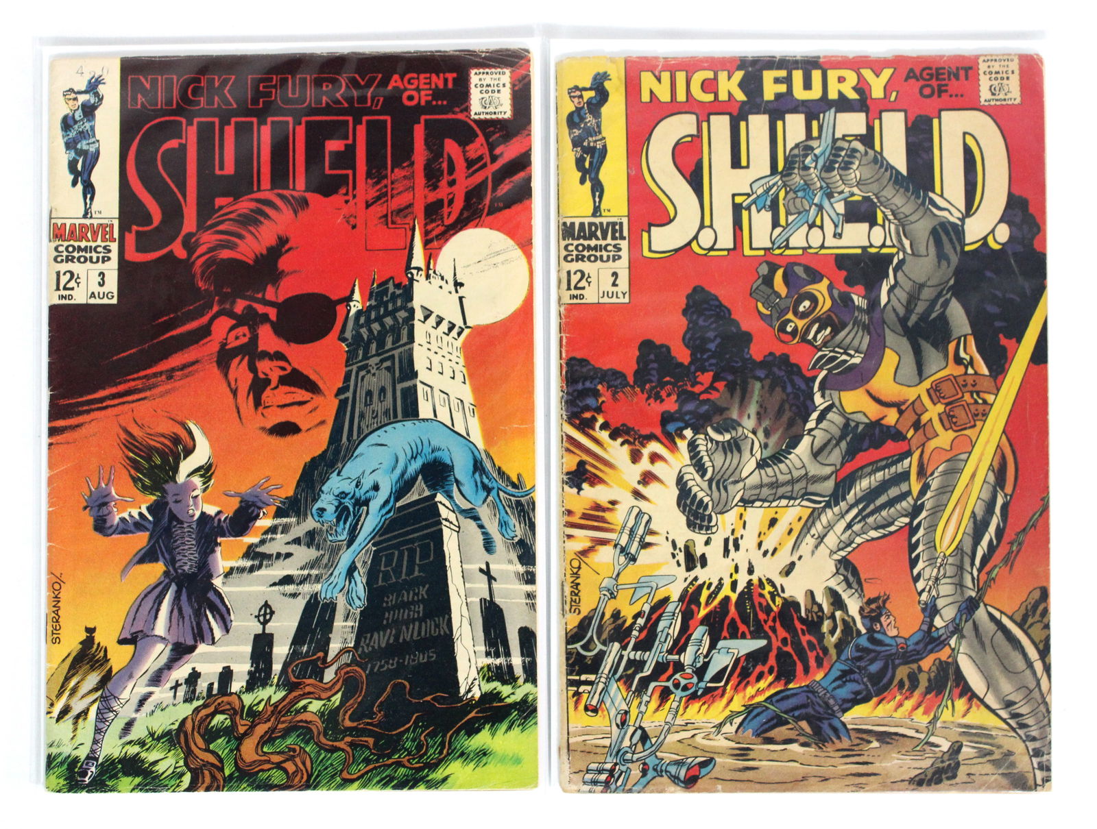 Marvel Comics Nick Fury, Agent of SHIELD, Issues 2 & 3: Bagged and boarded. Varying conditions. In-house shipping available.