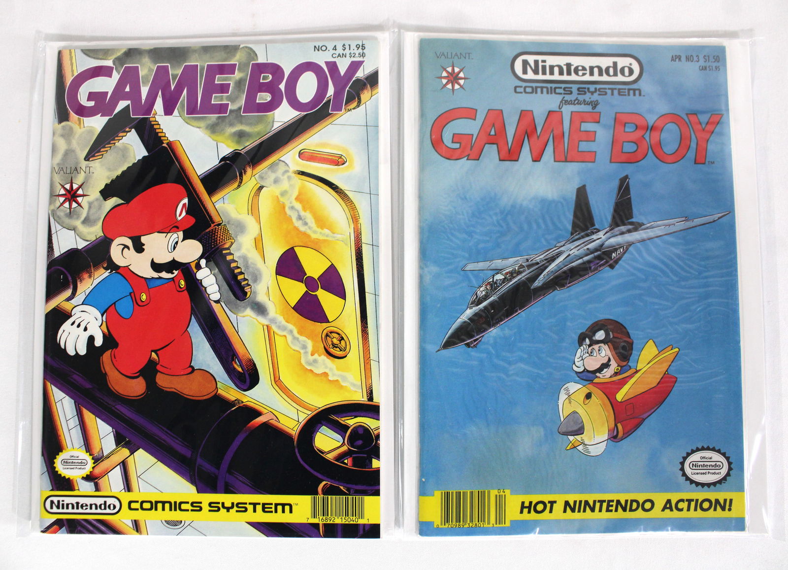Valiant Comics Nintendo Comics System Gameboy Comic Book Issue 3 and 4: Bagged and boarded. Varying conditions. In-house shipping available.