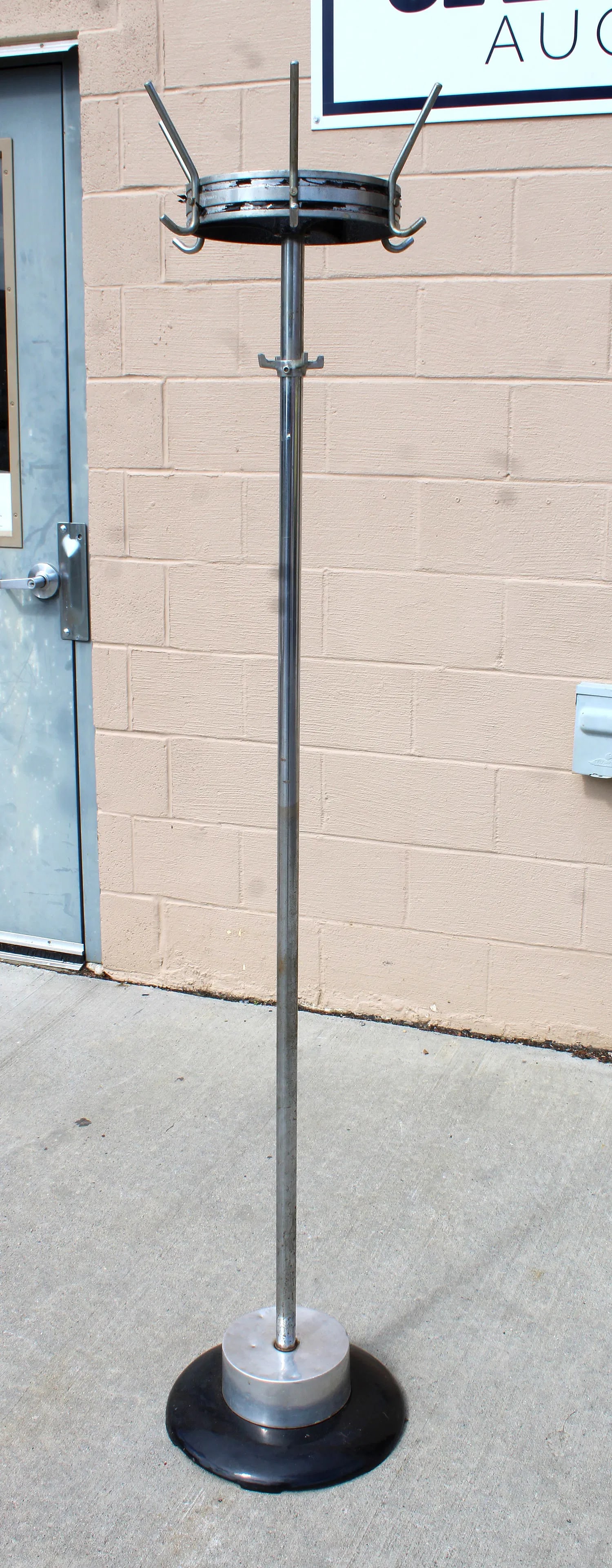 Coat Rack / Hat Rack from Barbershop: This item requires third-party shipping or pickup arrangements to be made. Dimensions: 71 x 14 x 14