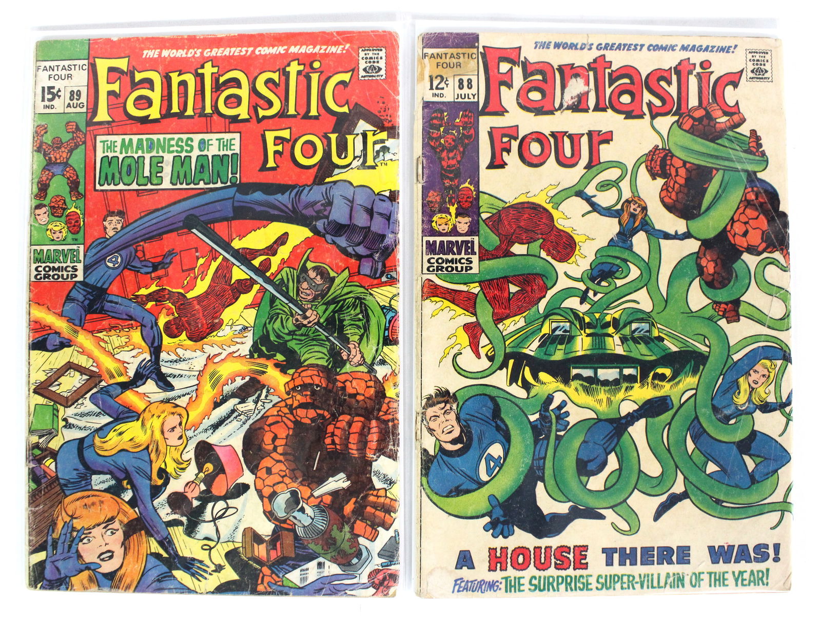 Marvel Comics Fantastic Four Issues 88 & 89: Bagged and boarded. Varying conditions. In-house shipping available.