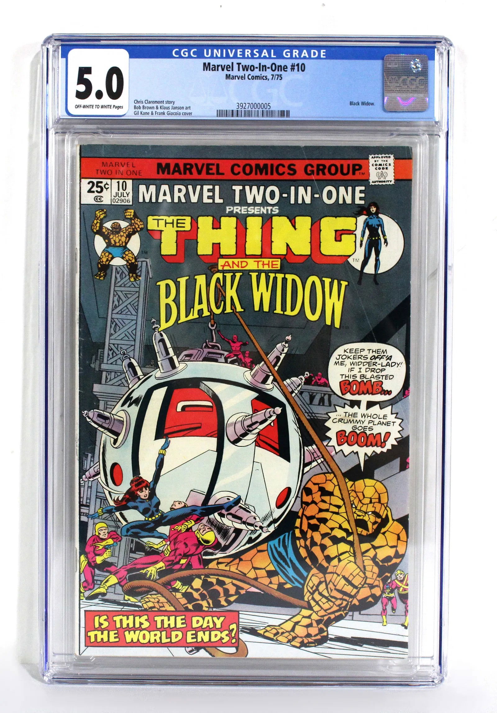 Marvel Comics Marvel Two-In-One Issue 10, CGC Graded 5.0: CGC Graded 5.0 In-house shipping available.