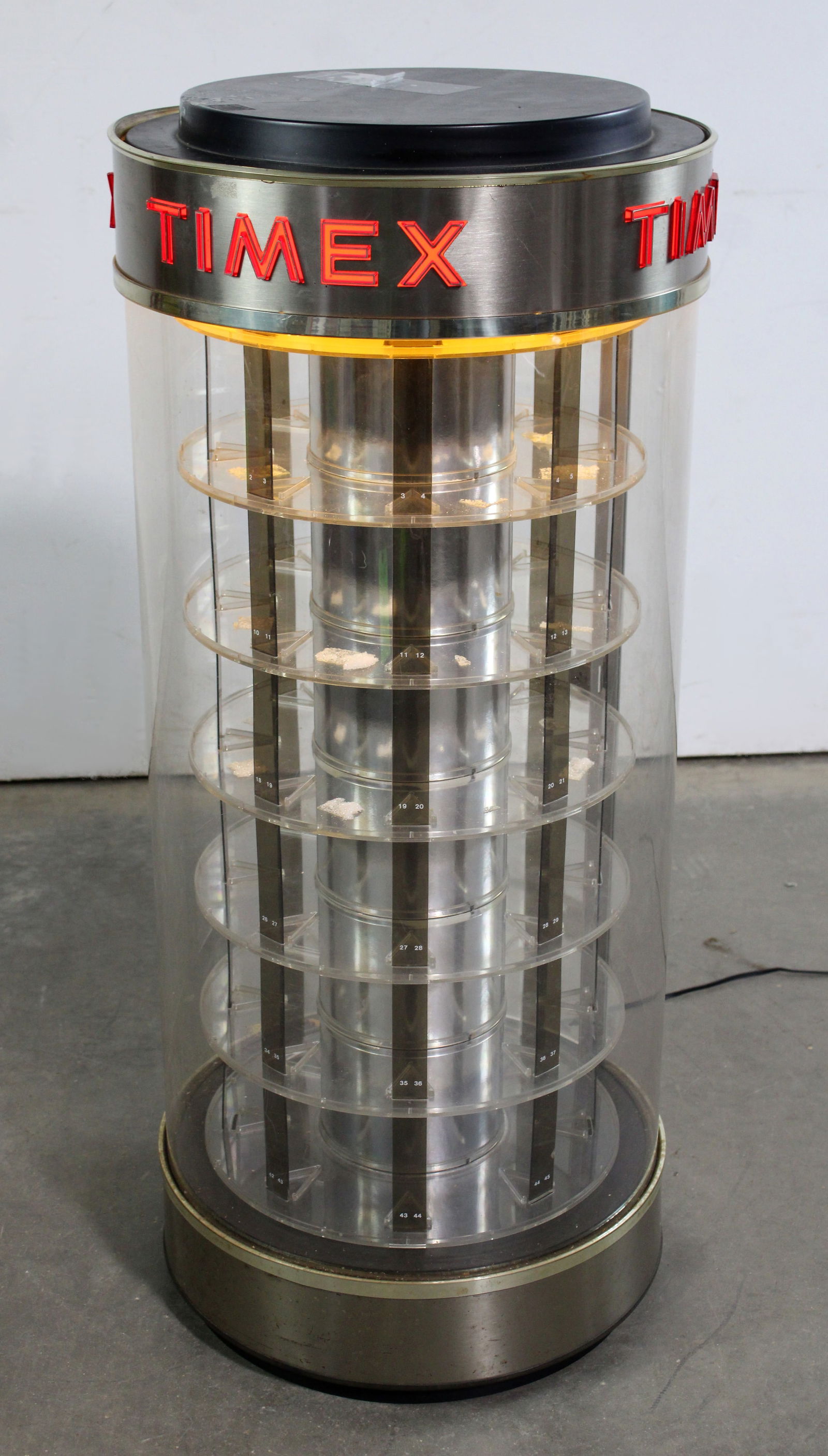 Timex Lighted Watch Store Display: This item requires third-party shipping or pickup arrangements to be made. Dimensions: 39 x 17 x 17