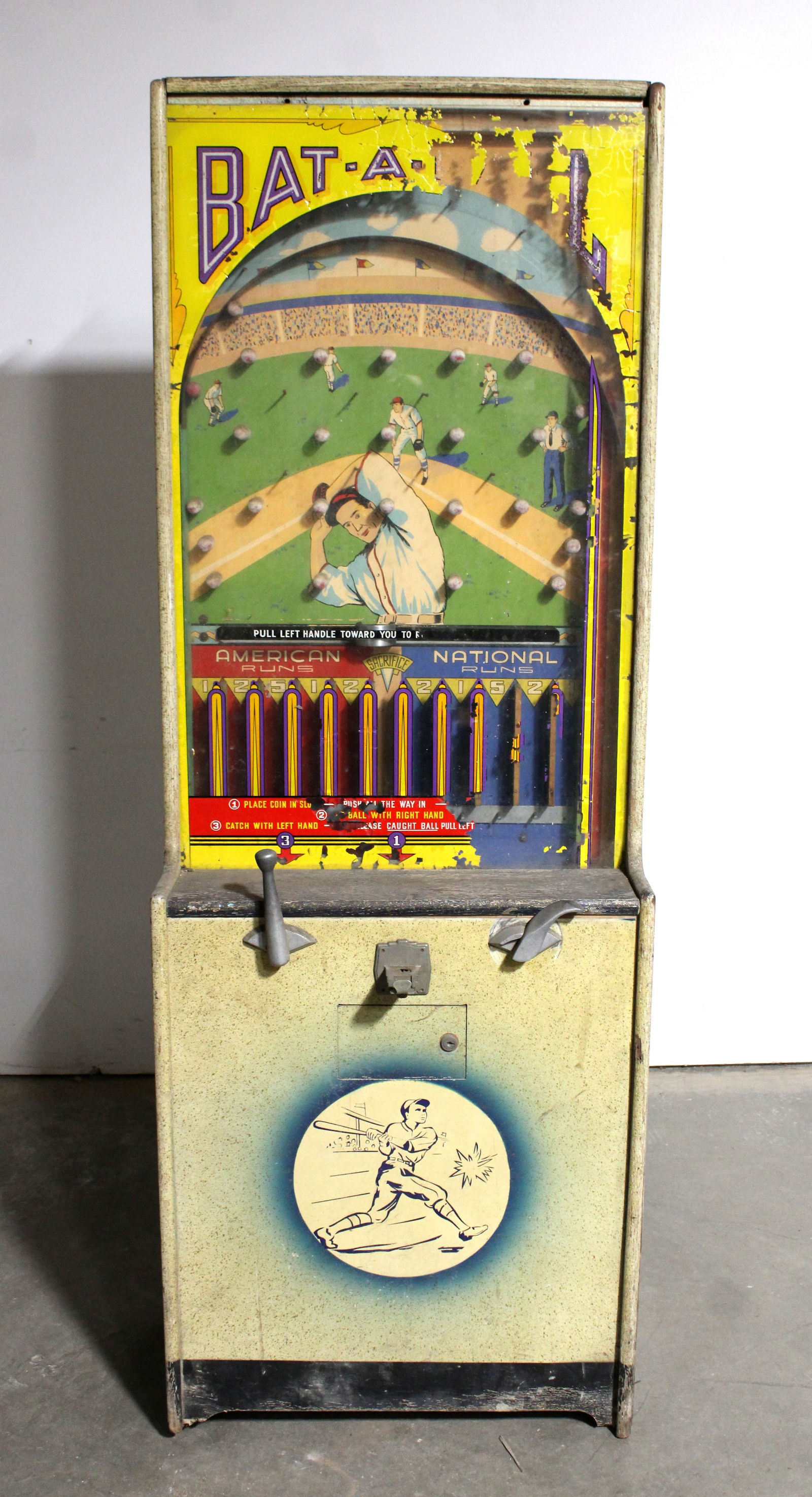 Mike Munves Mfg. Bat-A-Ball Coin Op Arcade: This item requires third-party shipping or pickup arrangements to be made.