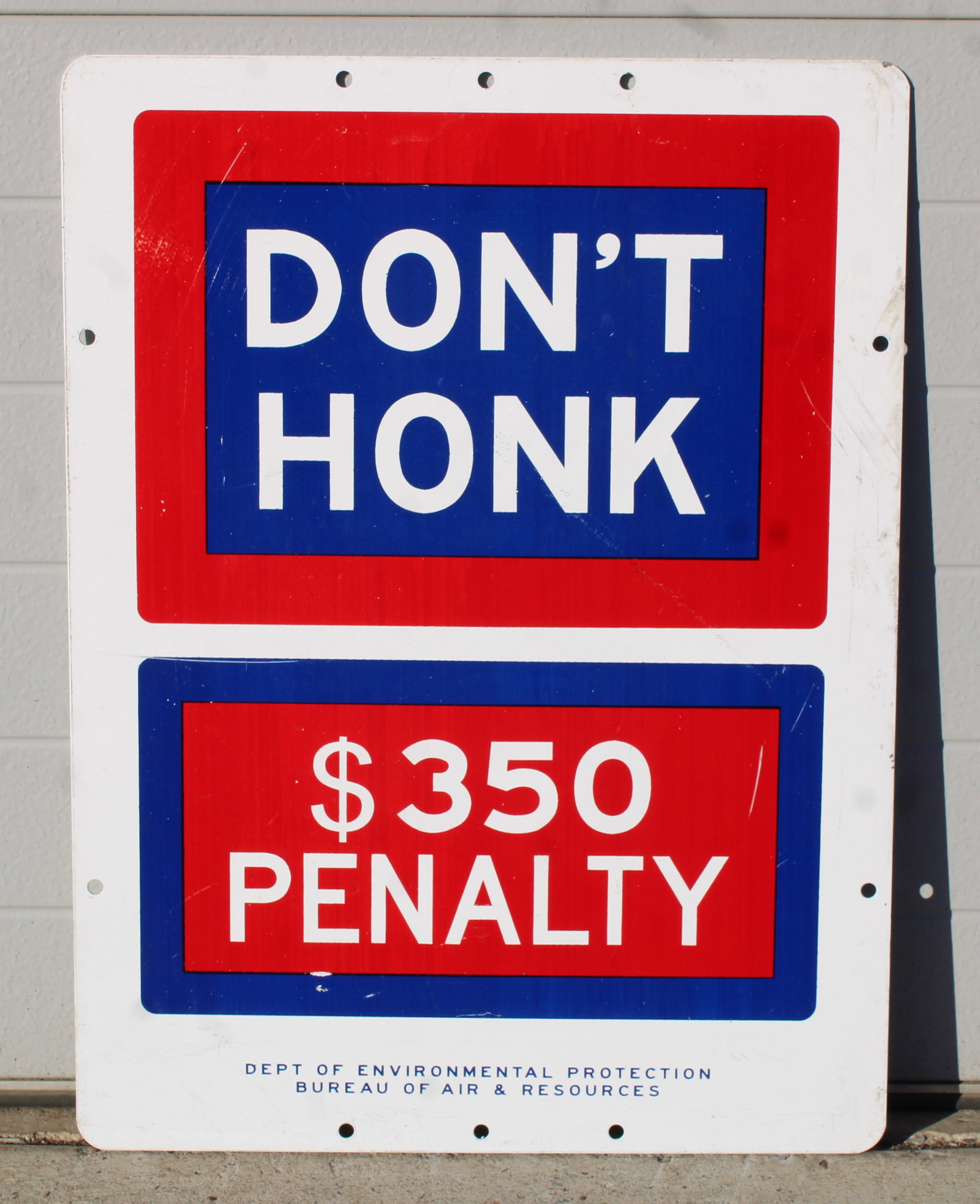 Don't Honk Environmental Sign: In-house shipping available.