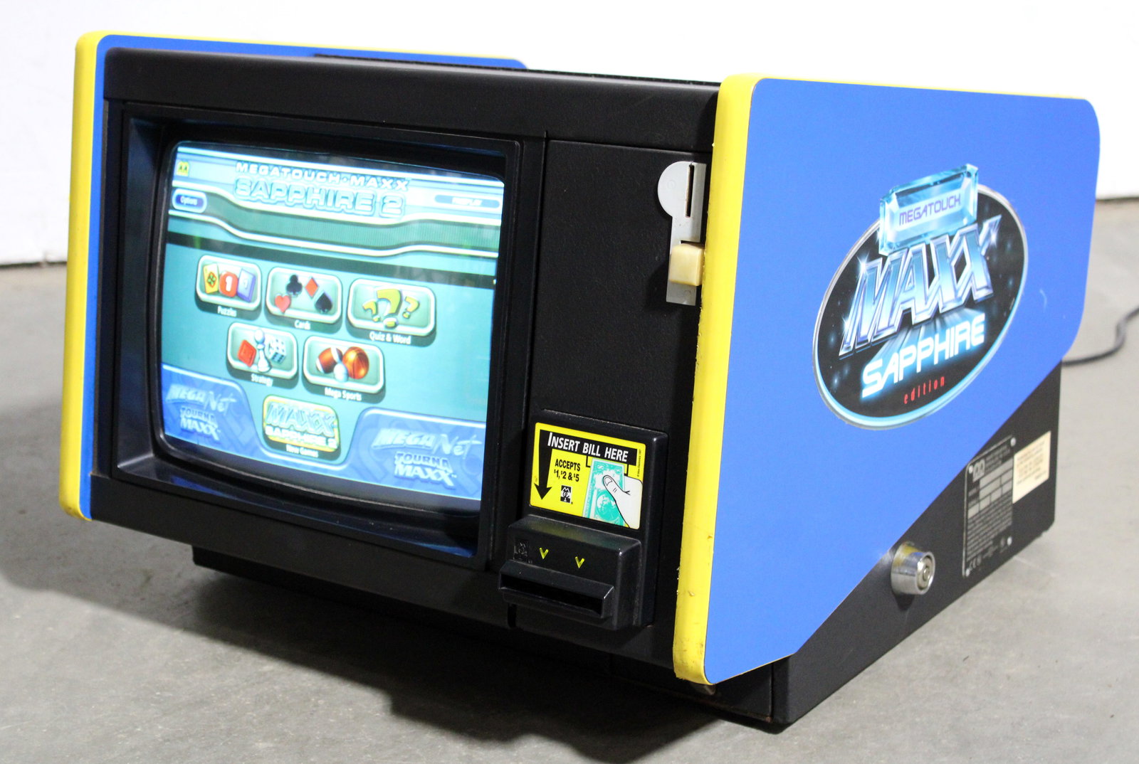 Megatouch Maxx Saphire 2 Tabletop Arcade Game: Working. This item requires third-party shipping or pickup arrangements to be made. Dimensions: 16 x 20 x 22