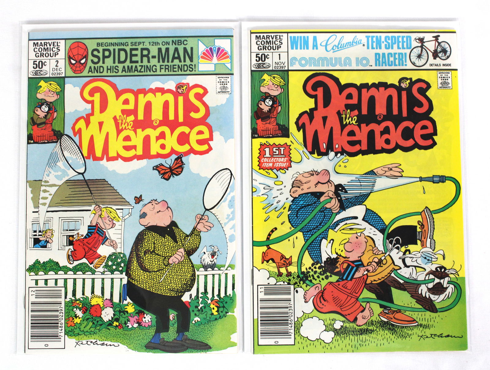 Marvel Comics Dennis the Mennace, Issues 1 & 2: Bagged and boarded. Varying conditions. In-house shipping available.