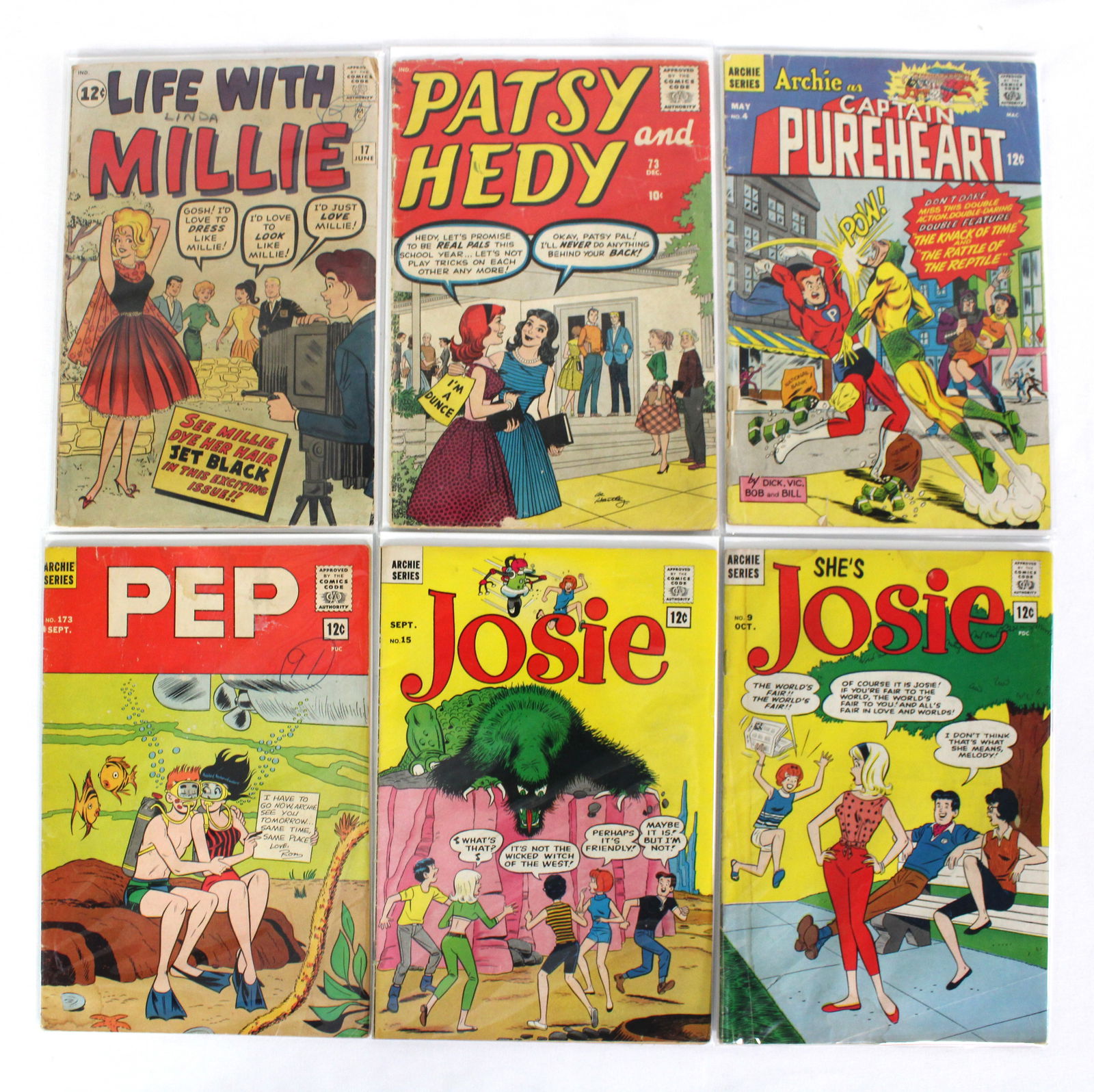 Archie Comics / Patsy & Hedy Comics: Bagged and boarded. Varying conditions. In-house shipping available.
