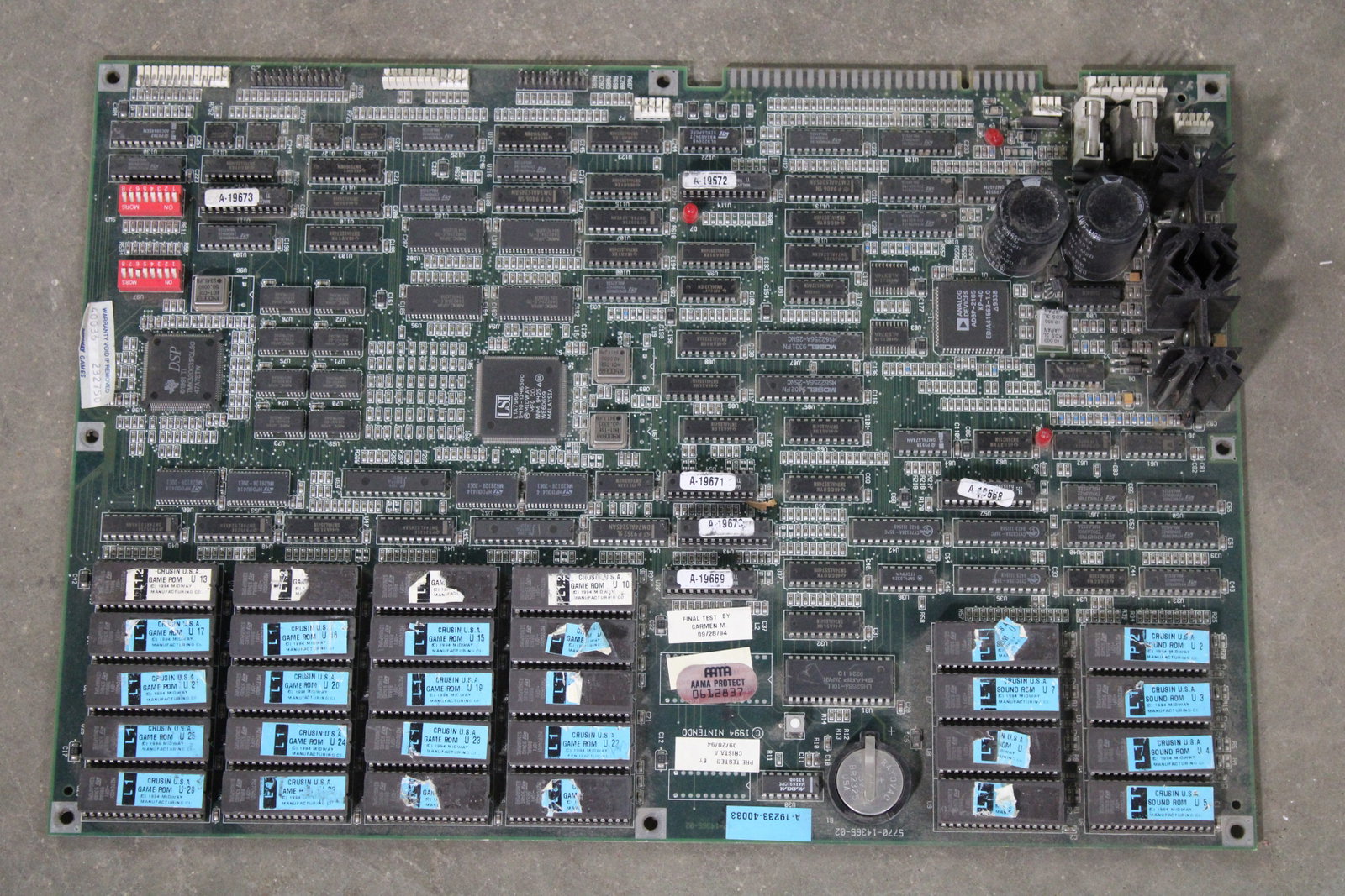 Midway Cruis'n USA Arcade Game Board: Untested. In-house shipping available.