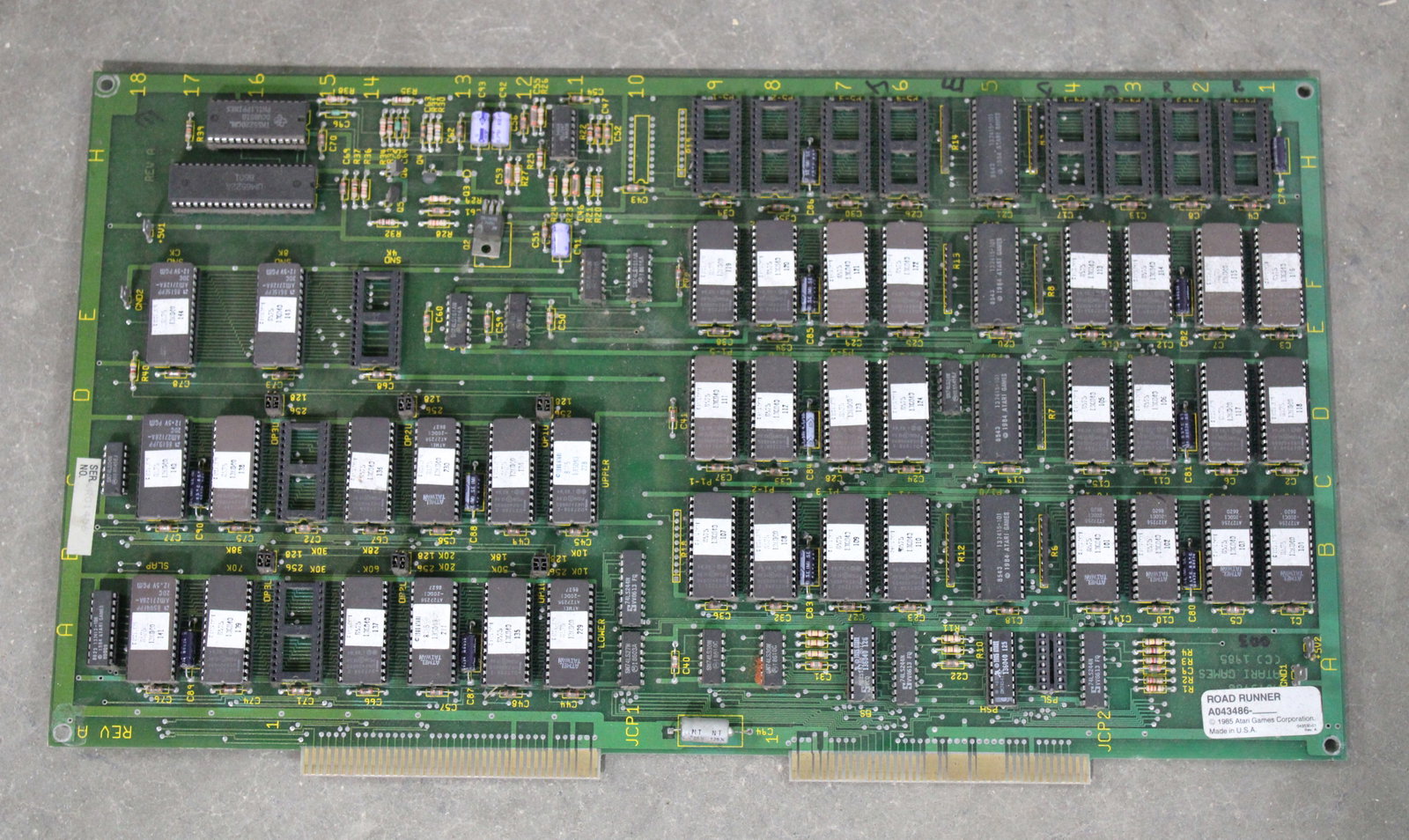 Atari Road Runner Arcade Game Board: Untested. In-house shipping available.