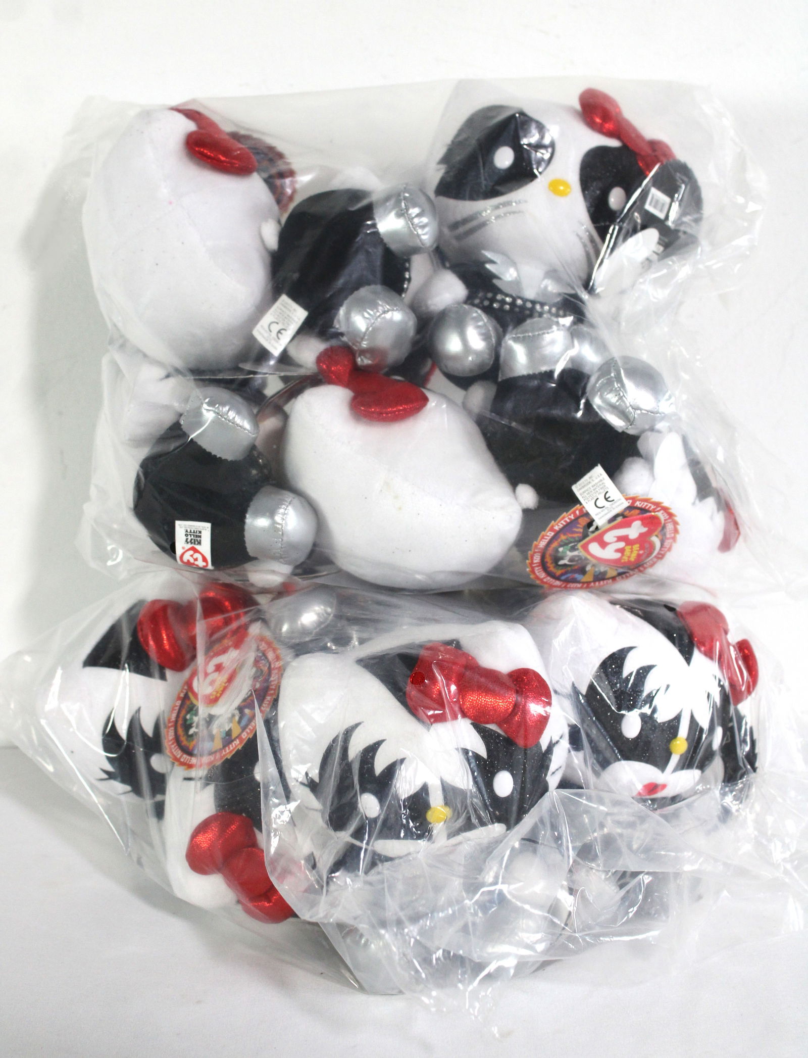 NOS KISS / Hello Kitty Crane Plush: Total of 12. Sealed. In-house shipping available.