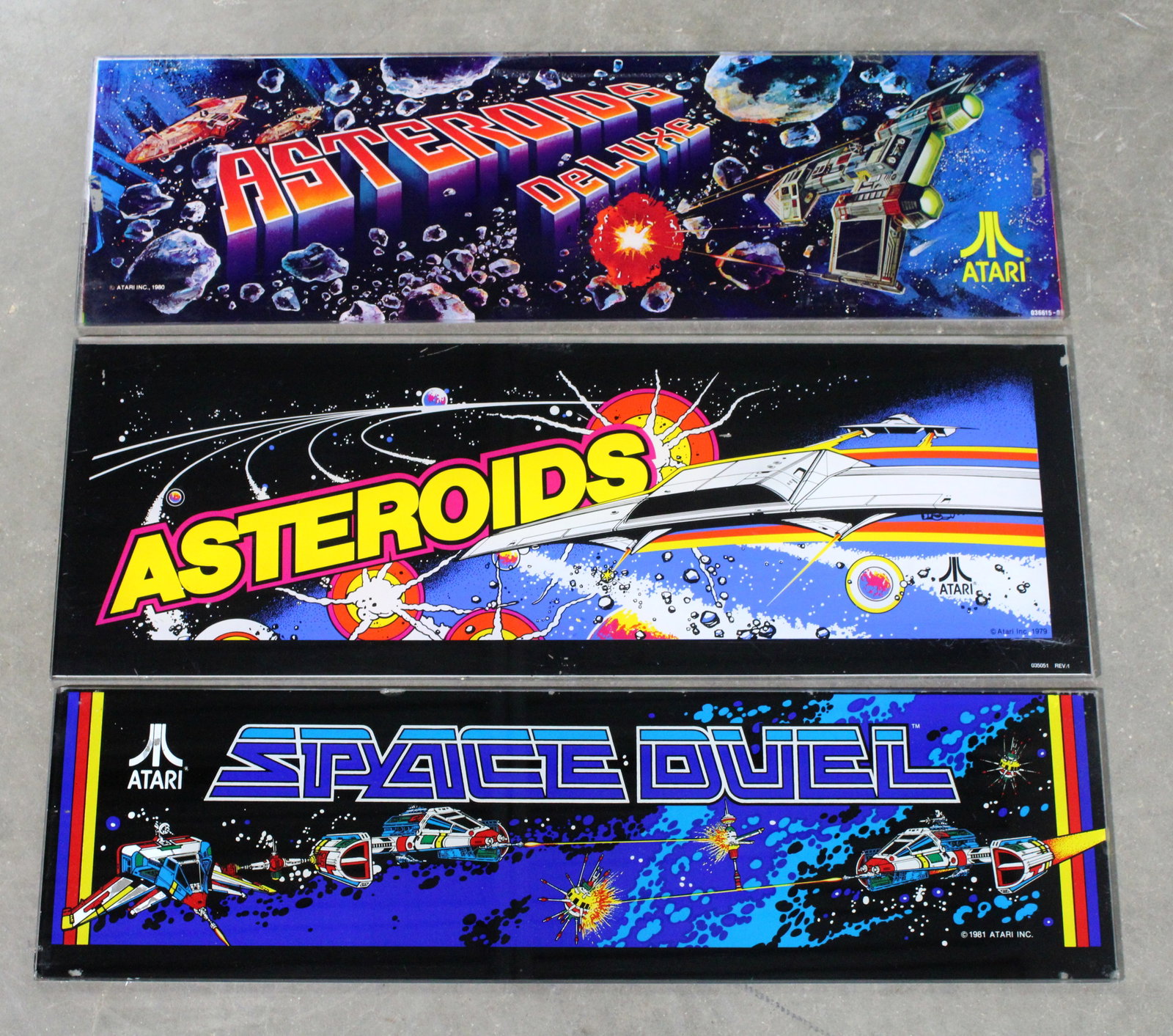 Arcade Headers incl. Asteroids Deluxe, Asteroids and Space Duel: Space Duel is glass. This item requires third-party shipping or pickup arrangements to be made.