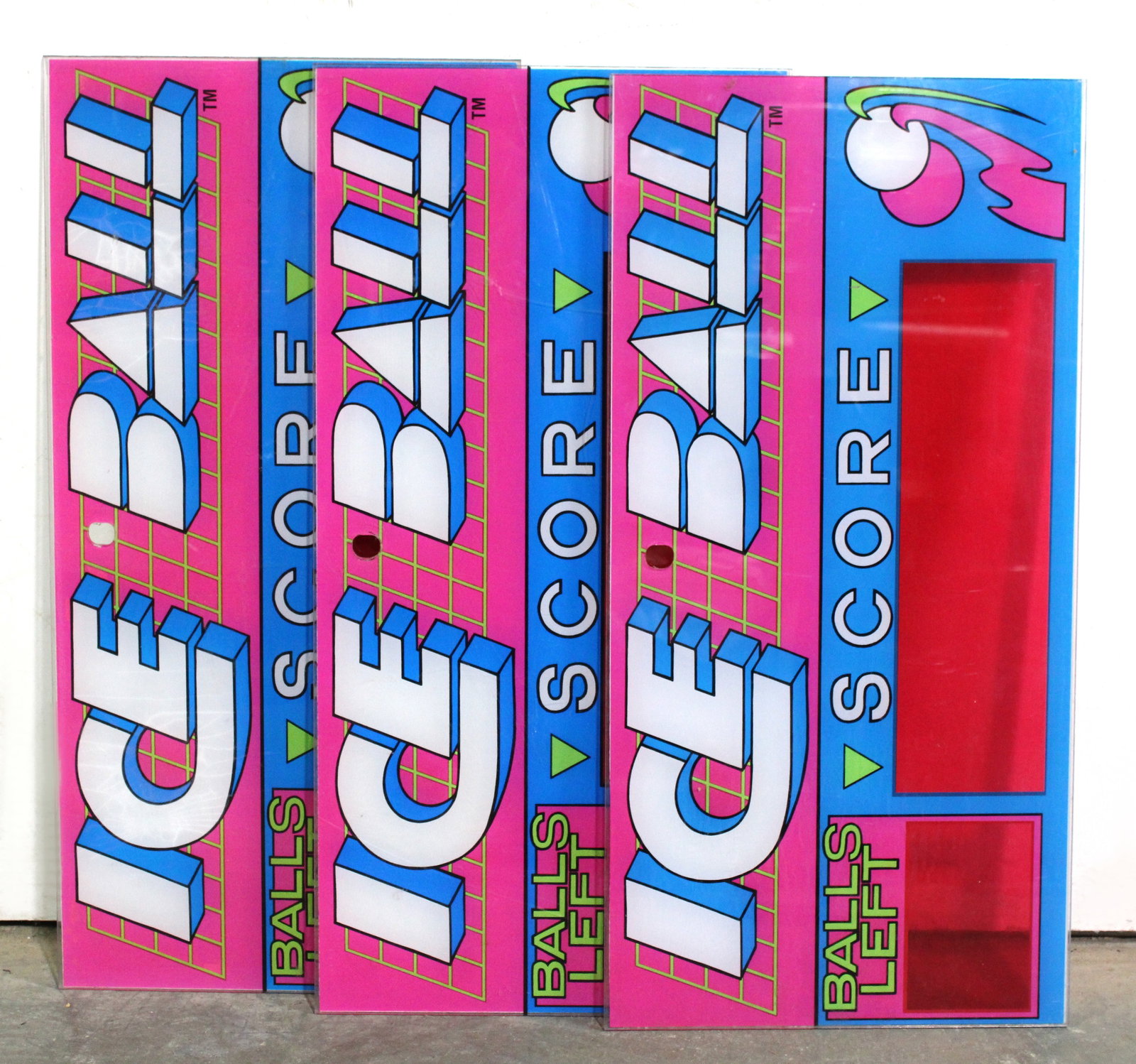 Ice Ball Arcade Marquees: Total of 3. In-house shipping available.