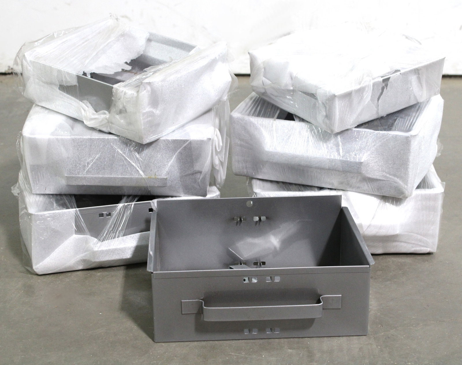 Sandblasted Powder Coated Pinball Coin Boxes incl. Gottlieb: Total of 7. Varying Sizes. In-house shipping available.