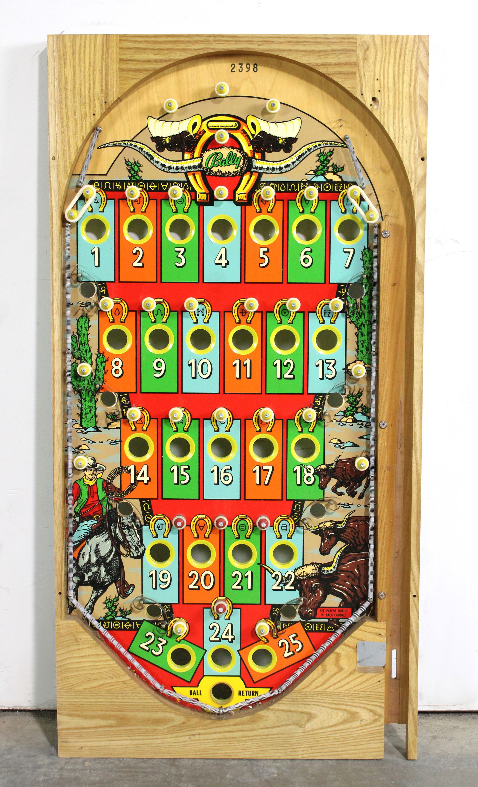 NOS Bally Bonanza Bingo Pinball Playfield, Lot 1 (1 of 1)