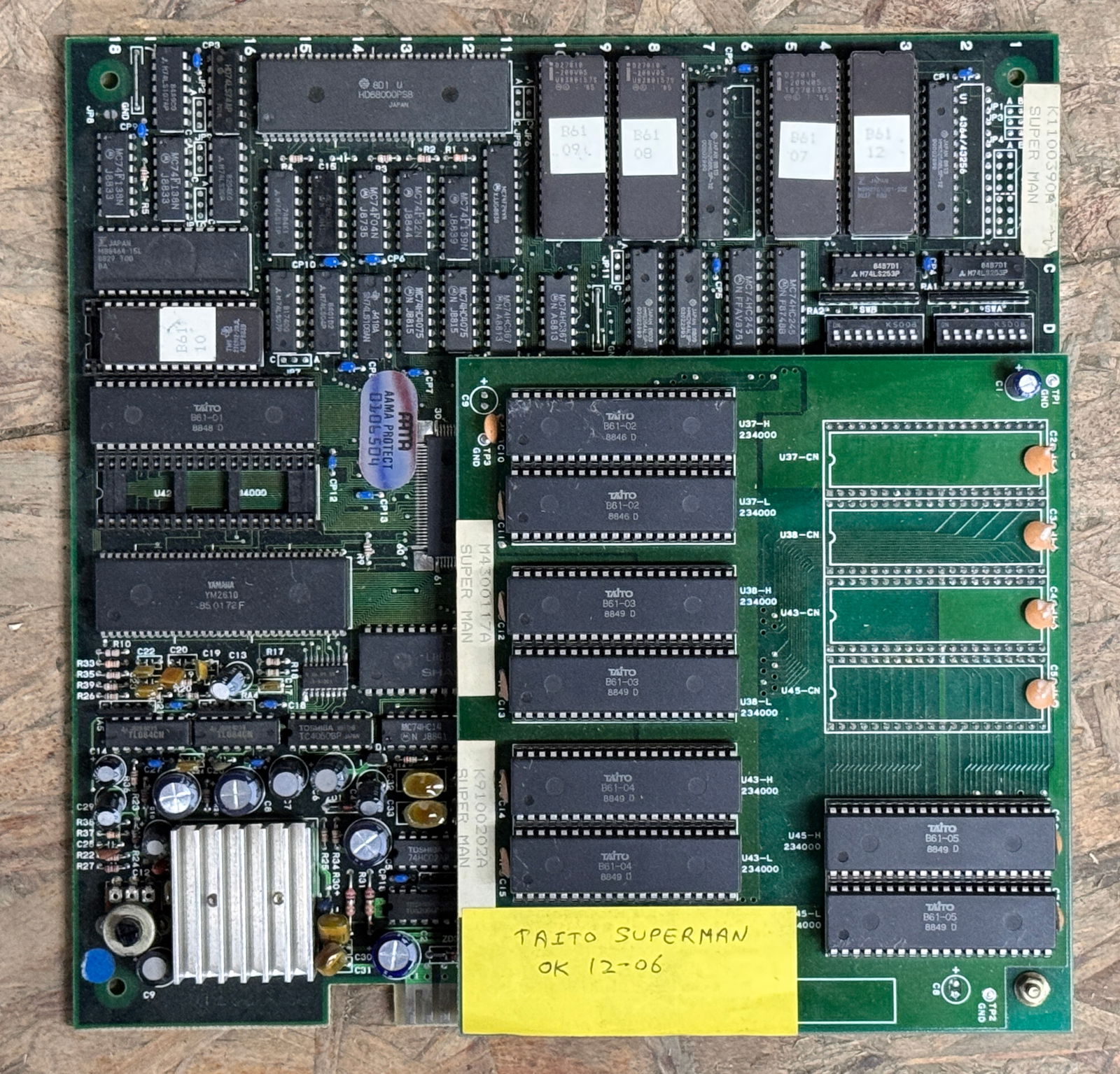 Taito Superman Arcade Game Board (1 of 1)