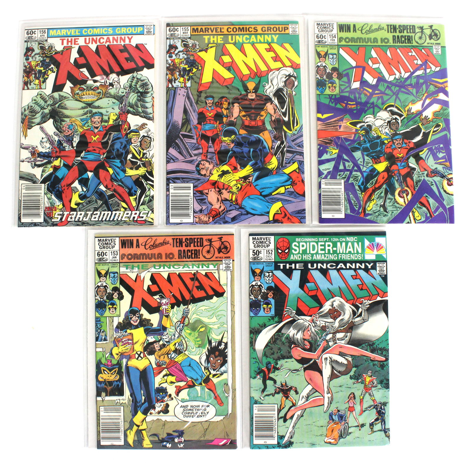 Marvel Comics The Uncanny X-Men Issues 152-156 (1 of 1)