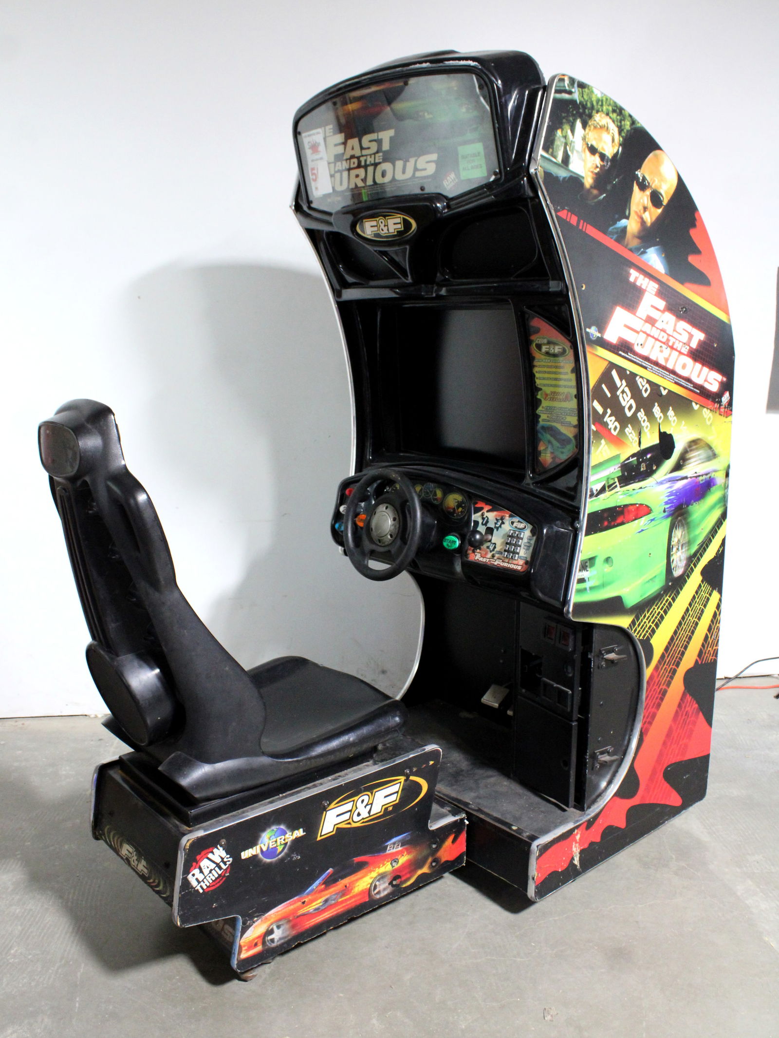 Raw Thrills The Fast and the Furious Sit Down Racing Arcade Game, Lot 2 (1 of 4)