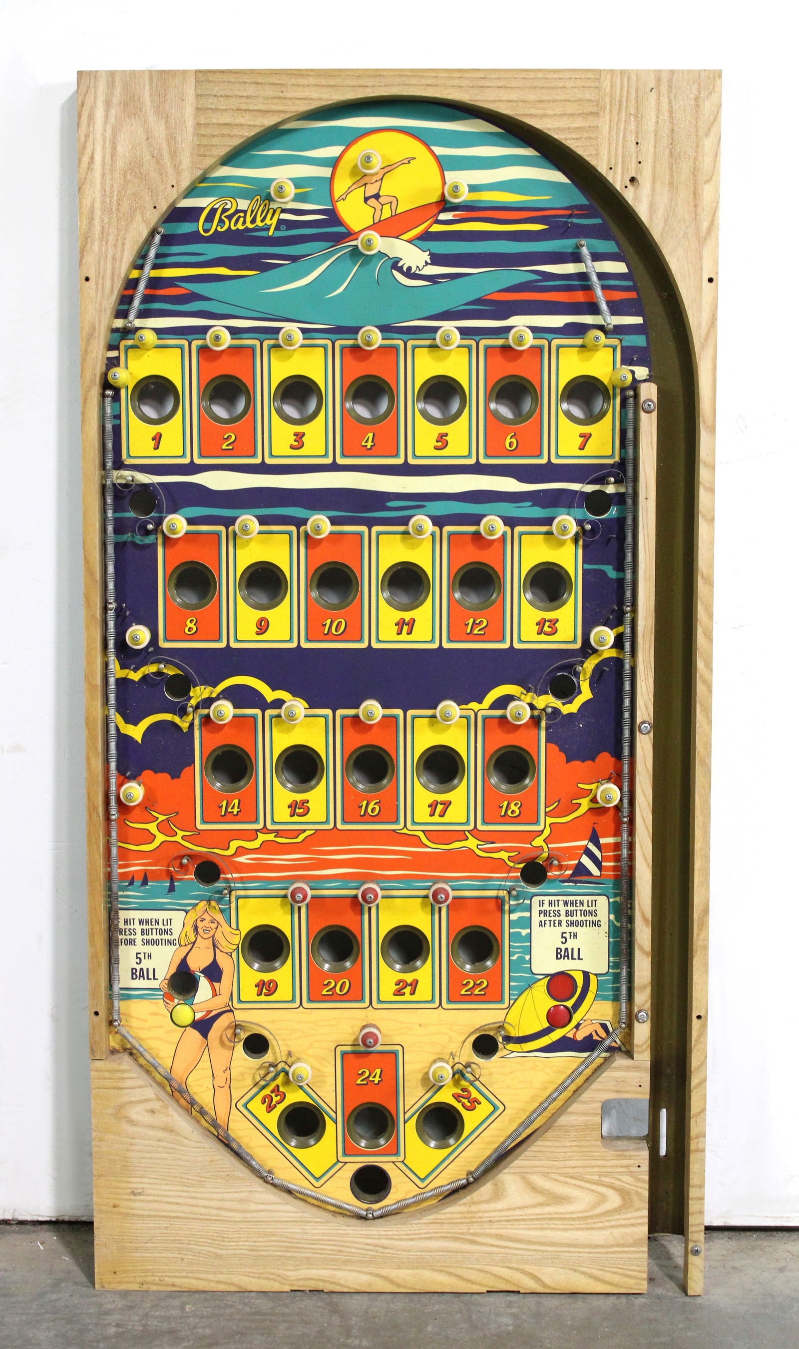 NOS Malibu Beach Bingo Pinball Playfield (1 of 1)