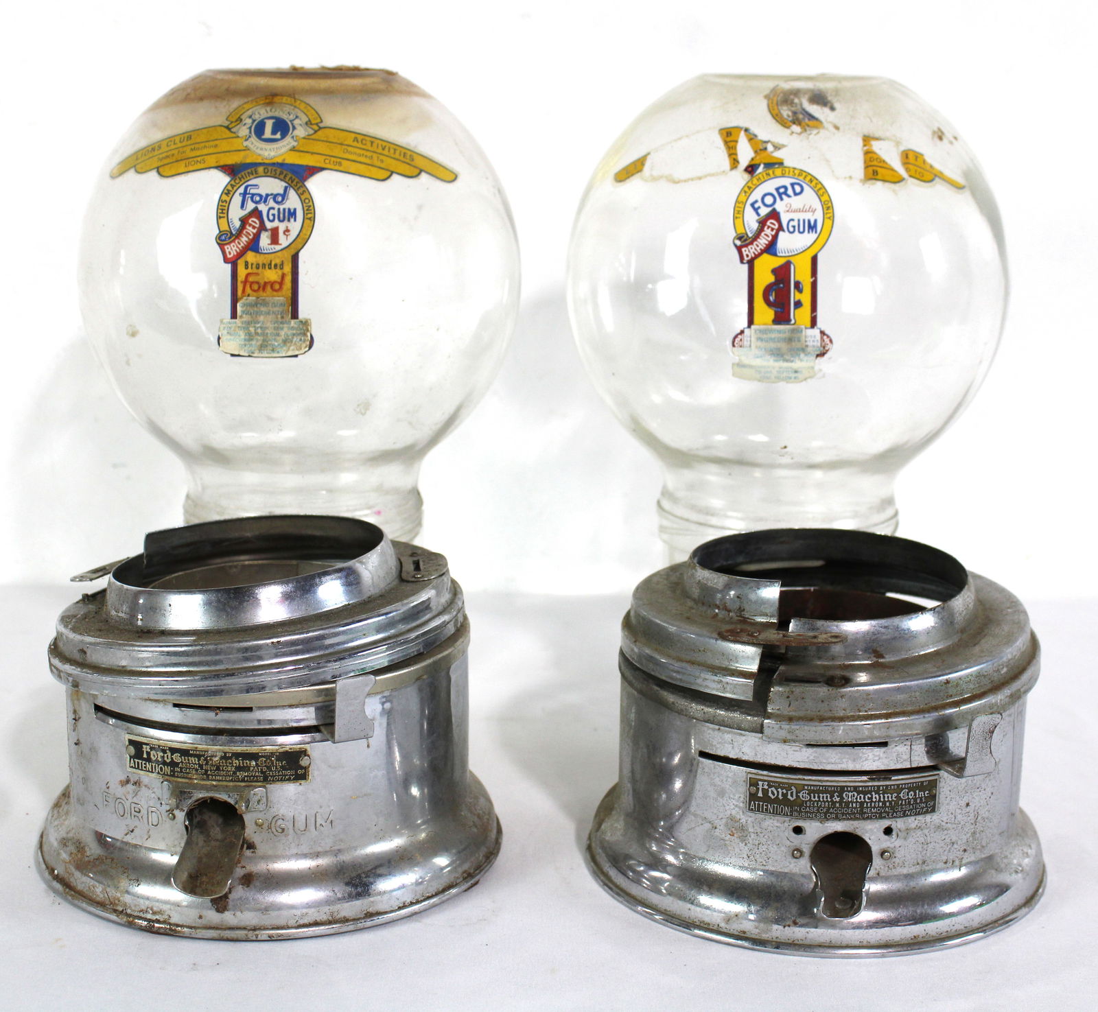 Ford Gumball Globes and Bases: Glass globes. This item requires third-party shipping or pickup arrangements to be made.