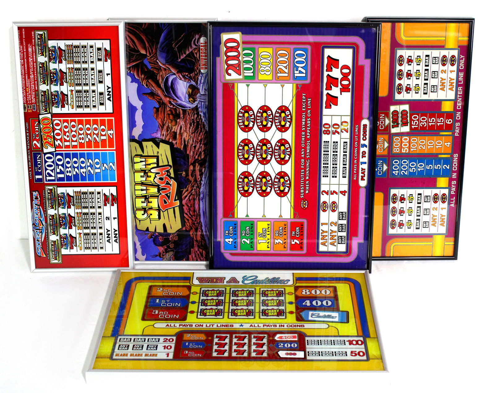 Custom Framed Slot Machine Glass, Lot 2 (1 of 1)