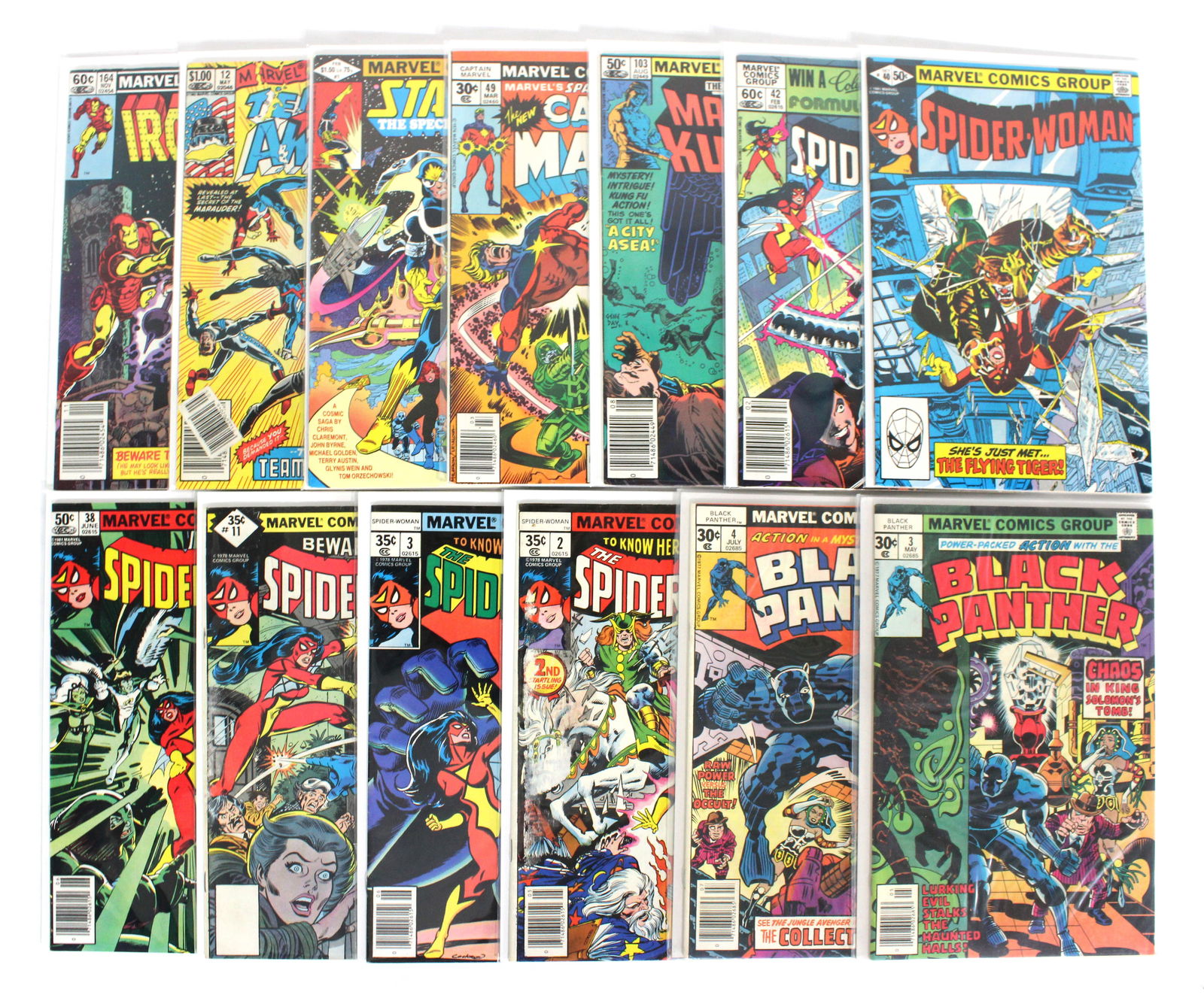 Marvel Comics Mix Lot, Incl. Black Panther, Kung-Fu, Spider-Woman and Captain Marvel (1 of 1)