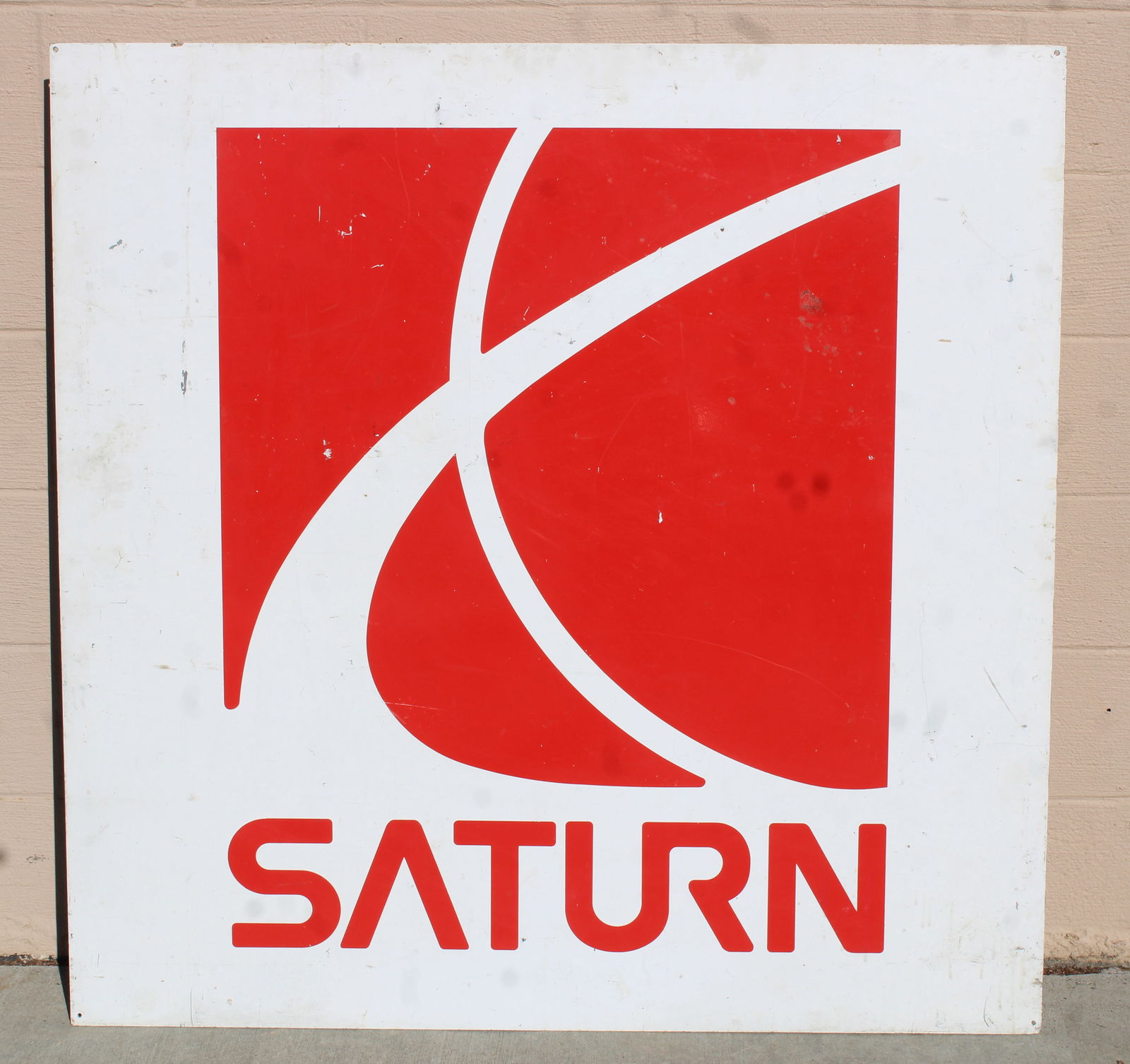 4FT Saturn Automotive Dealership Sign: This item requires third-party shipping or pickup arrangements to be made. Dimensions: 48 x 48