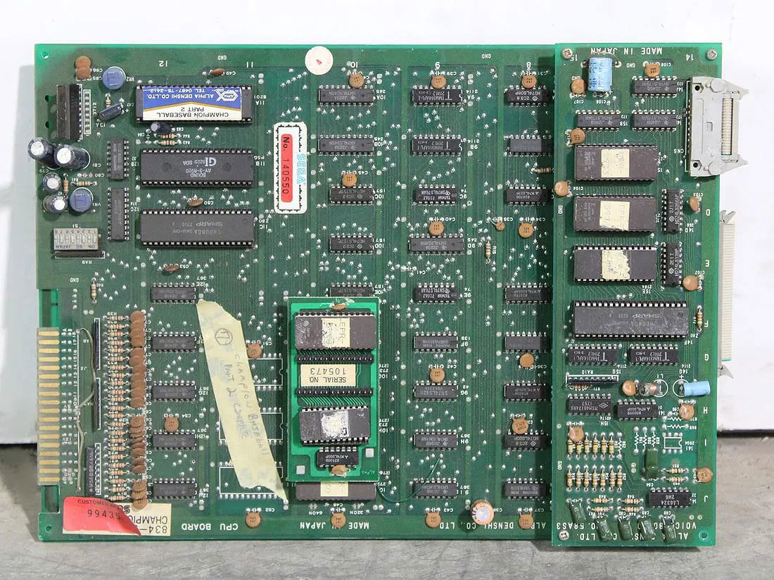 Sega Champion Baseball II Arcade Game Board Set (1 of 2)