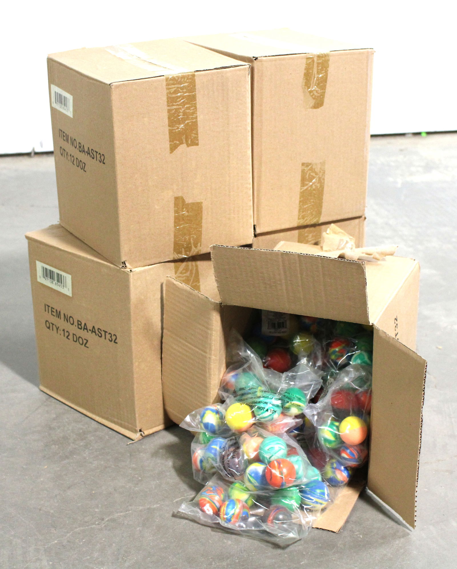 Five Boxes of 32mm Super Balls for Vending (1 of 3)