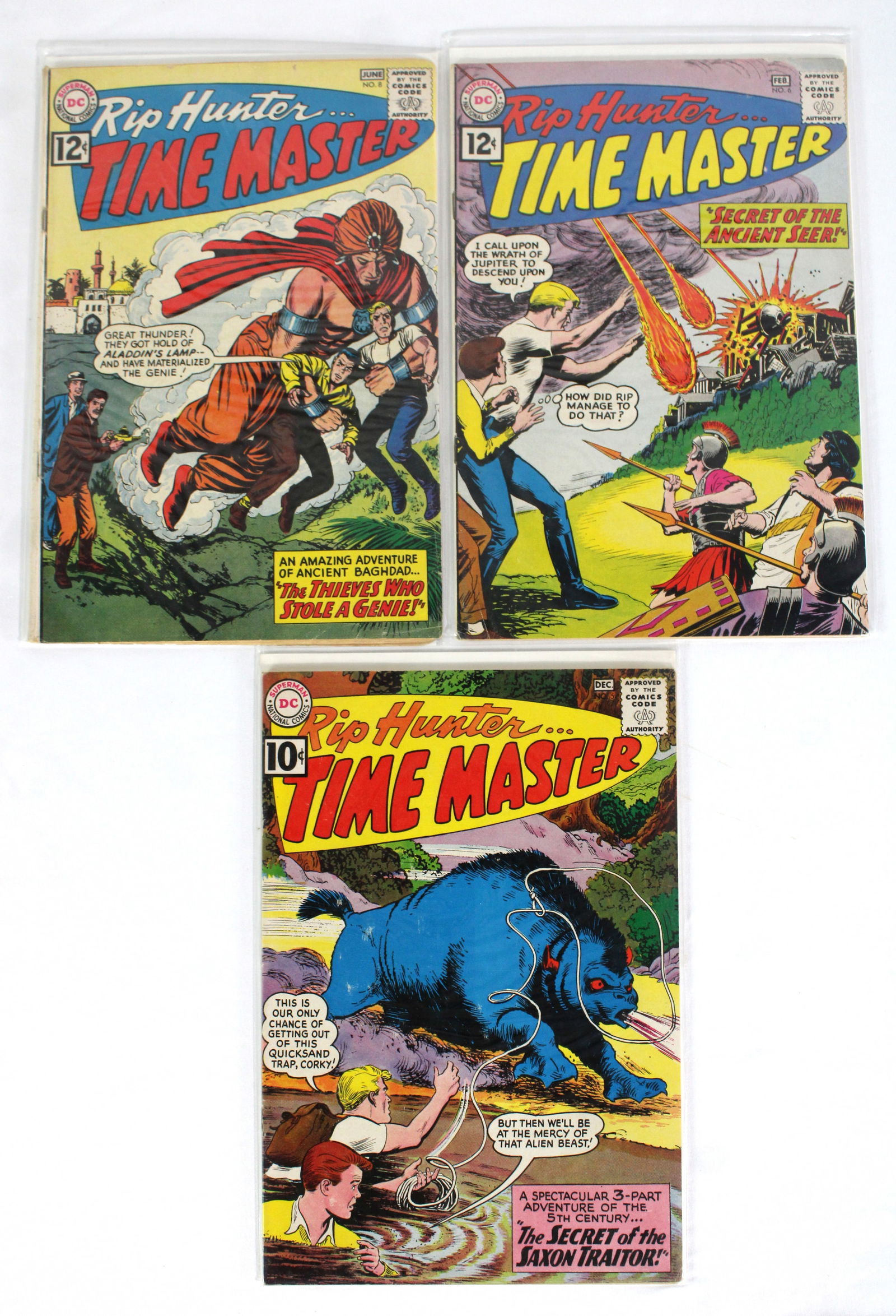 DC Comics Rip Hunter.. Time Master Silver Age Comic Books: Total of 3 Issues. Includes 5, 6, and 8. Bagged and boarded. Varying conditions. In-house shipping available.