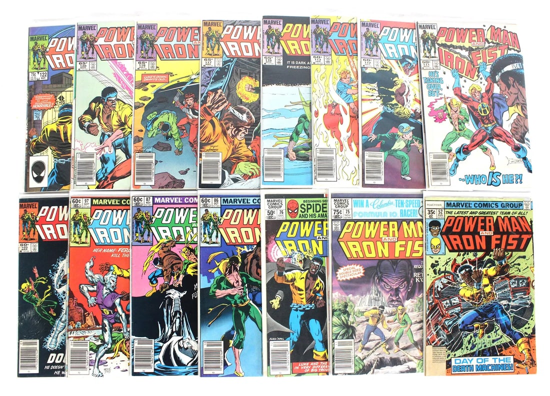 Marvel Comics Power-Man and Iron Fist Comic Books: Total of 15 Issues. Assorted issues. Bagged and Boarded. Varying conditions. In-house shipping available.