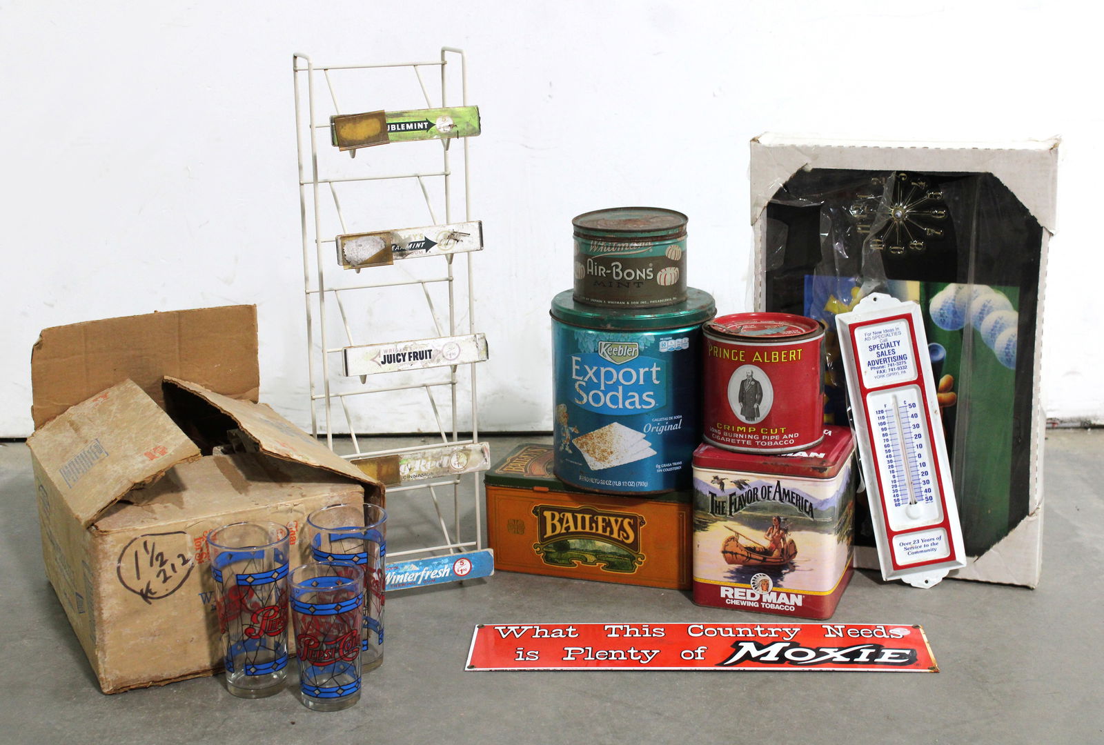 Tins and Advertising Collectibles incl. Pepsi, Prince Albert and Camel (1 of 3)