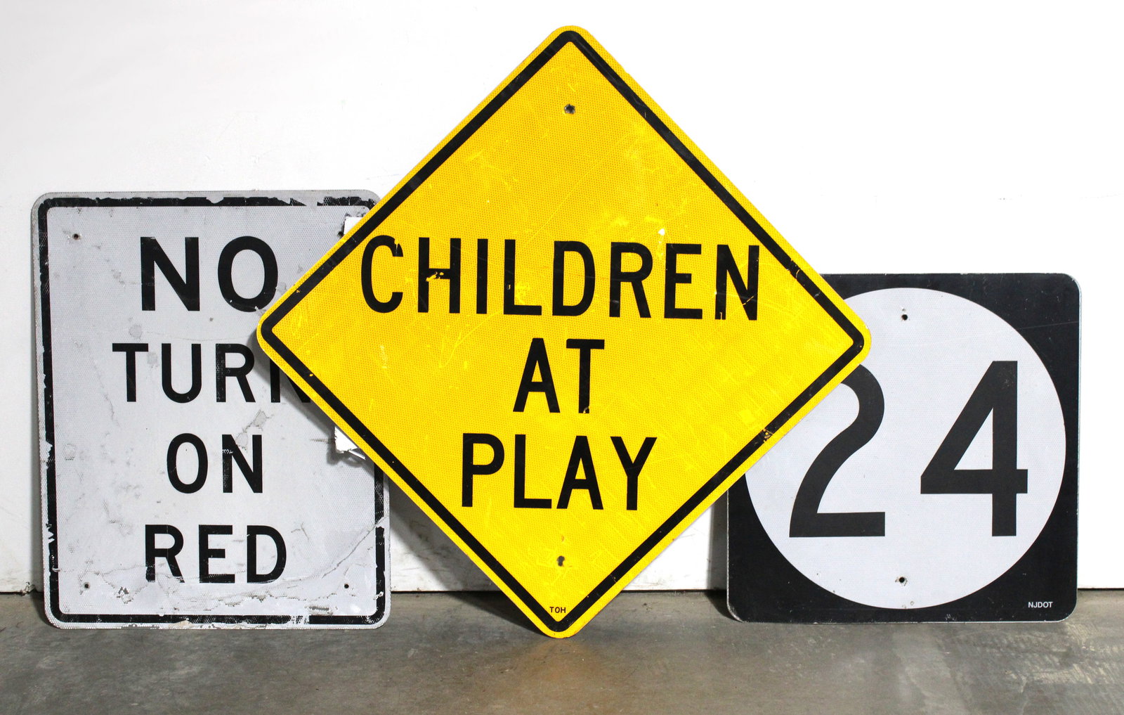 Street Signs incl. Children and Play and No Turn on Red (1 of 2)