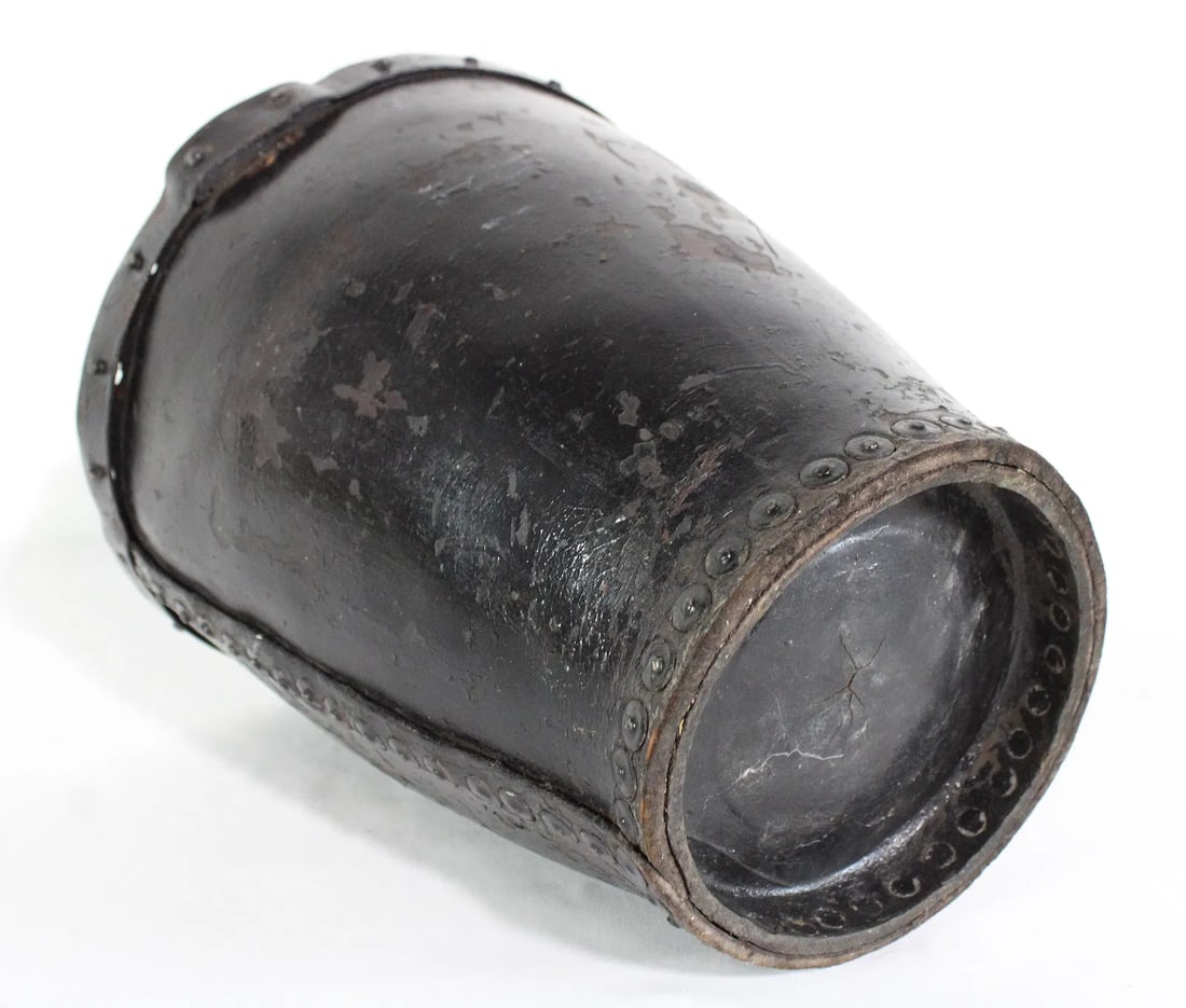 Antique Leather Fire Bucket - 4