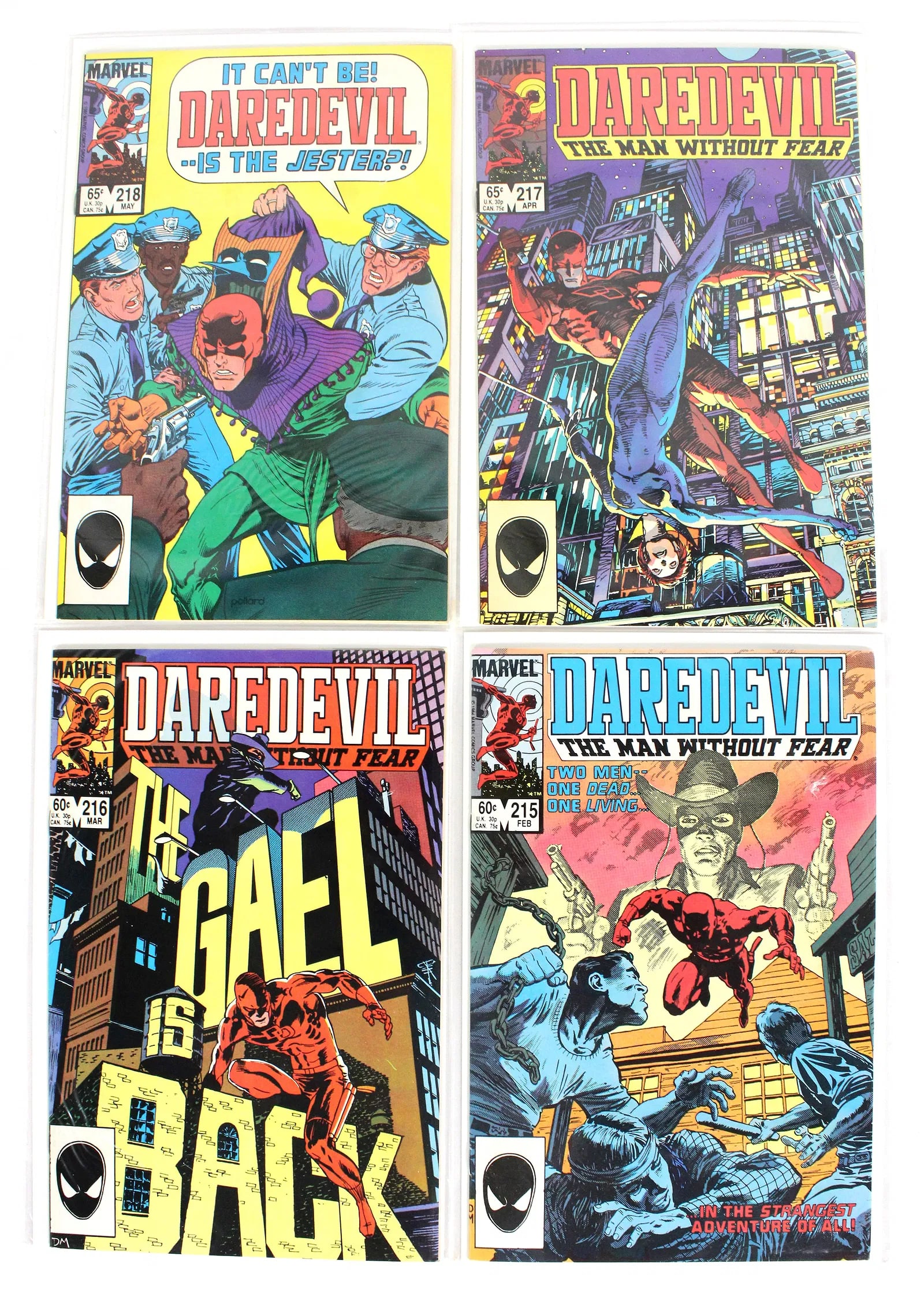 Marvel Comics Daredevil, Comic Books Issues 215-218 (1 of 1)