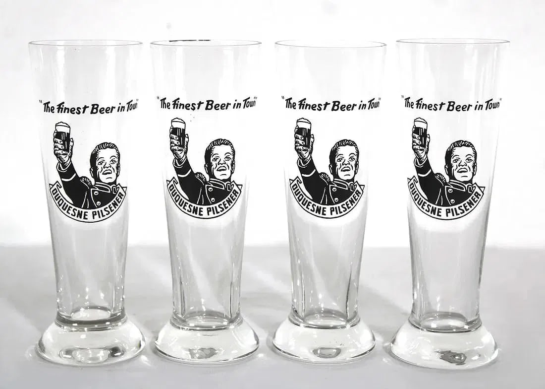 Duquesne Pilsner "The Finest Beer in Town" Glassware: This item requires third-party shipping or pickup arrangements to be made.